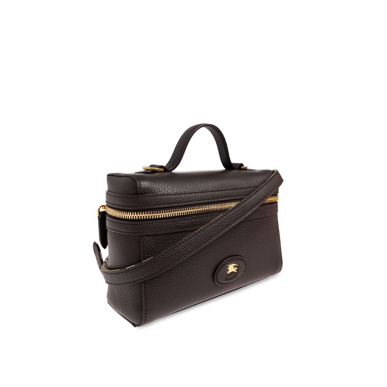 Burberry BURBERRY Horseshoe Peat Sand Top Handle Bag New & Authentic Size ONE SIZE - 3 Thumbnail