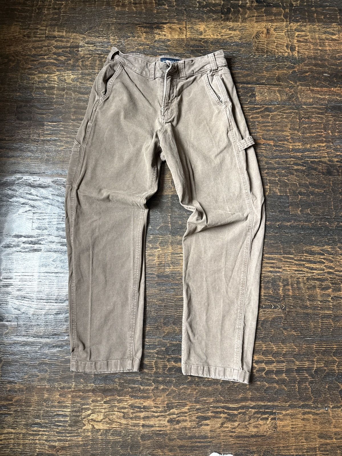 Abercrombie & Fitch Abercrombie Workwear Brown Straight Leg Pants Size US 29 - 1 Thumbnail