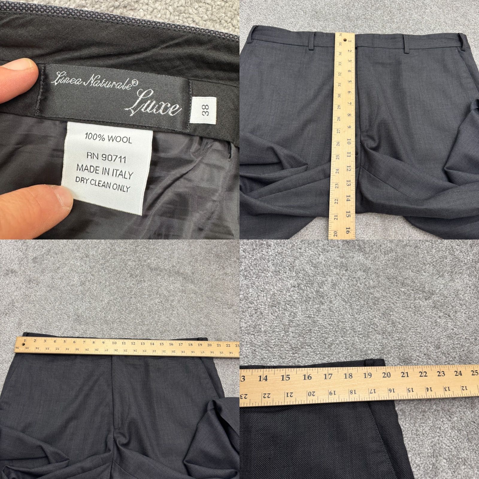 Vintage VINTAGE Linea Naturale Wool Dress Pants Mens 38 Black Straight Leg Italy Business Classic Size US 38 / EU 54 - 8 Thumbnail