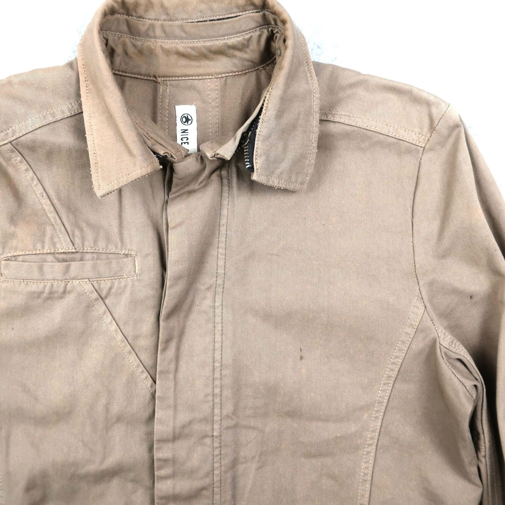 Nice Collective NICE Collective Military Jacket Khaki Mens S Small Cotton USA Made Field Jacket" Size US S / EU 44-46 / 1 - 3 Thumbnail