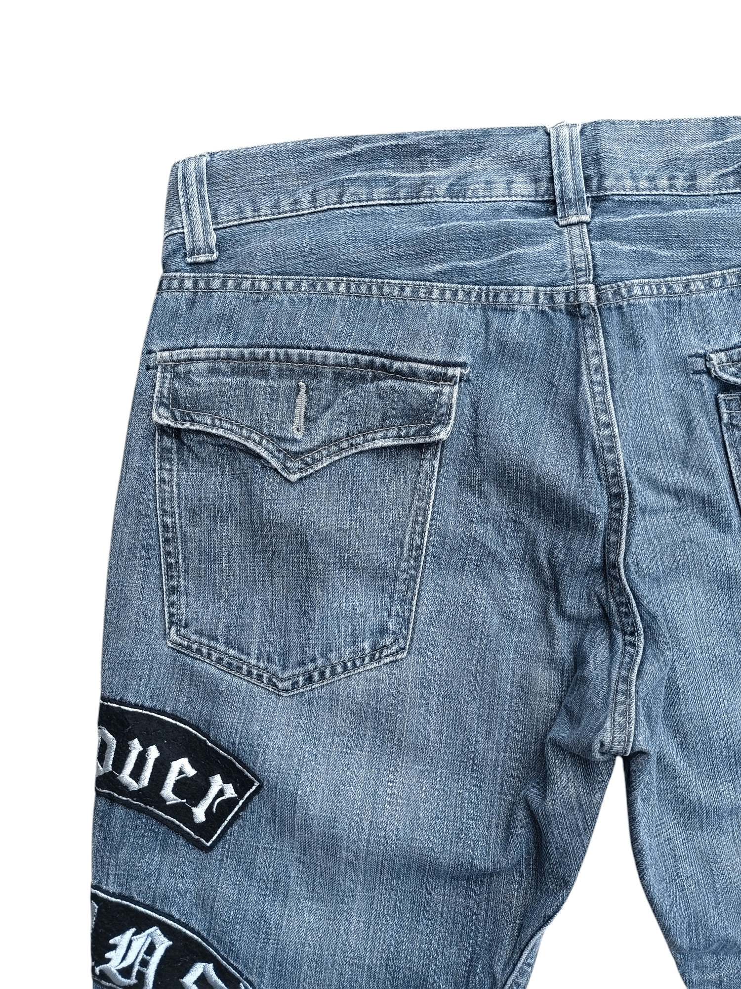 Japanese Brand FLARED RARE❤️‍🔥SORRIDERE RIPPED PATCHWORK JEANS Size US 36 / EU 52 - 9 Thumbnail