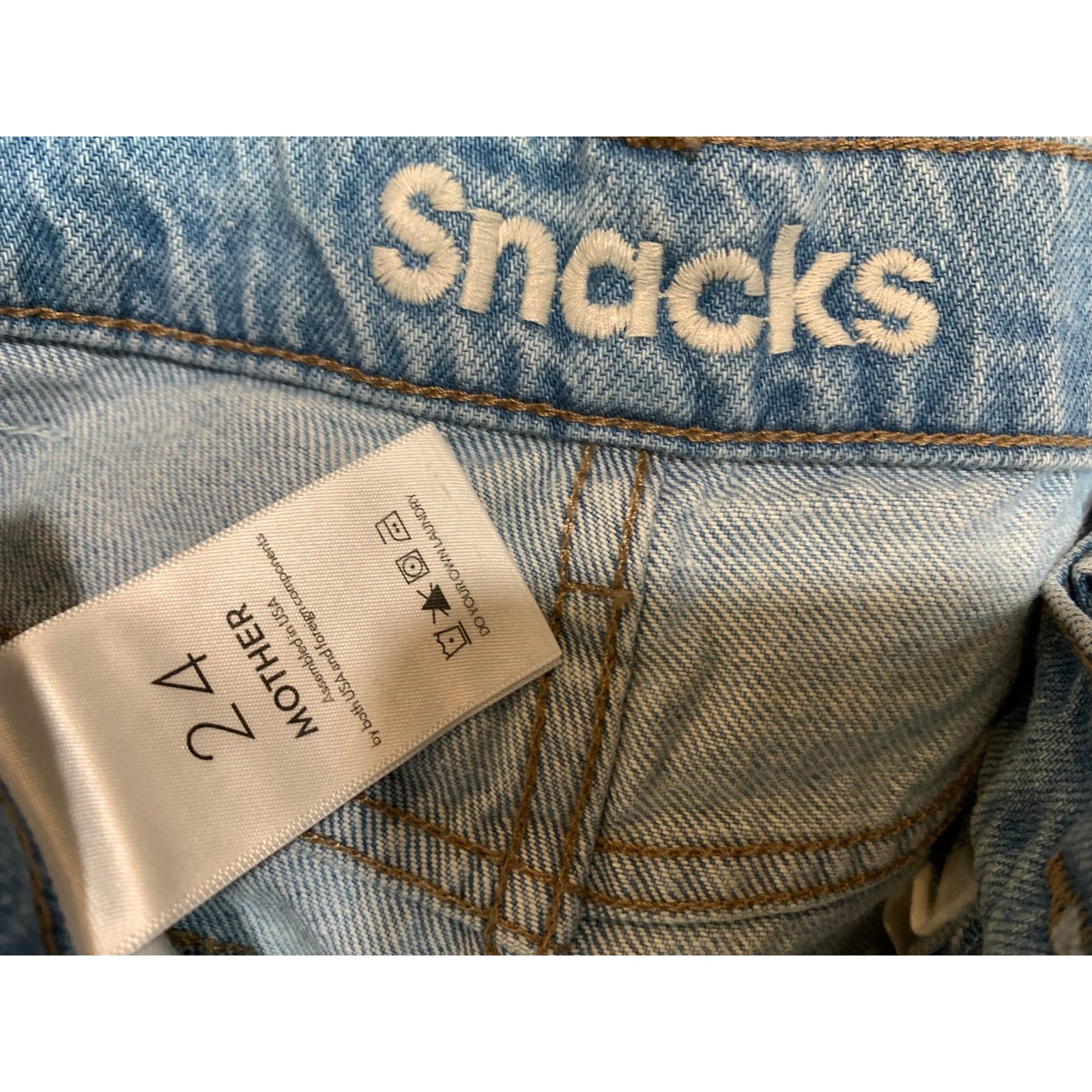 MOTHER New MOTHER Snacks Denim Shorts | The Pleated Fun Dip | 24 Size 24" / US 00 / IT 34 - 8 Thumbnail
