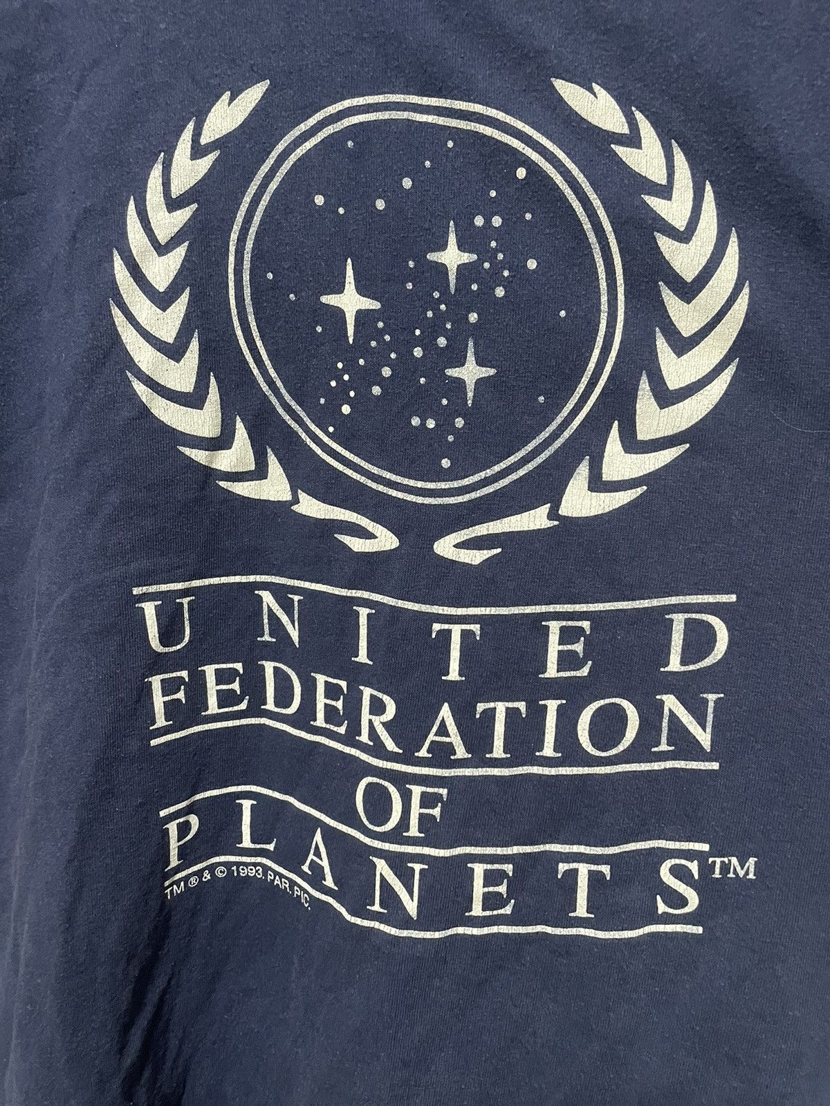 Sci-Fi Fantasy Vintage 1993 Star Trek United Federation of Planets Tee 90s Size US L / EU 52-54 / 3 - 4 Thumbnail