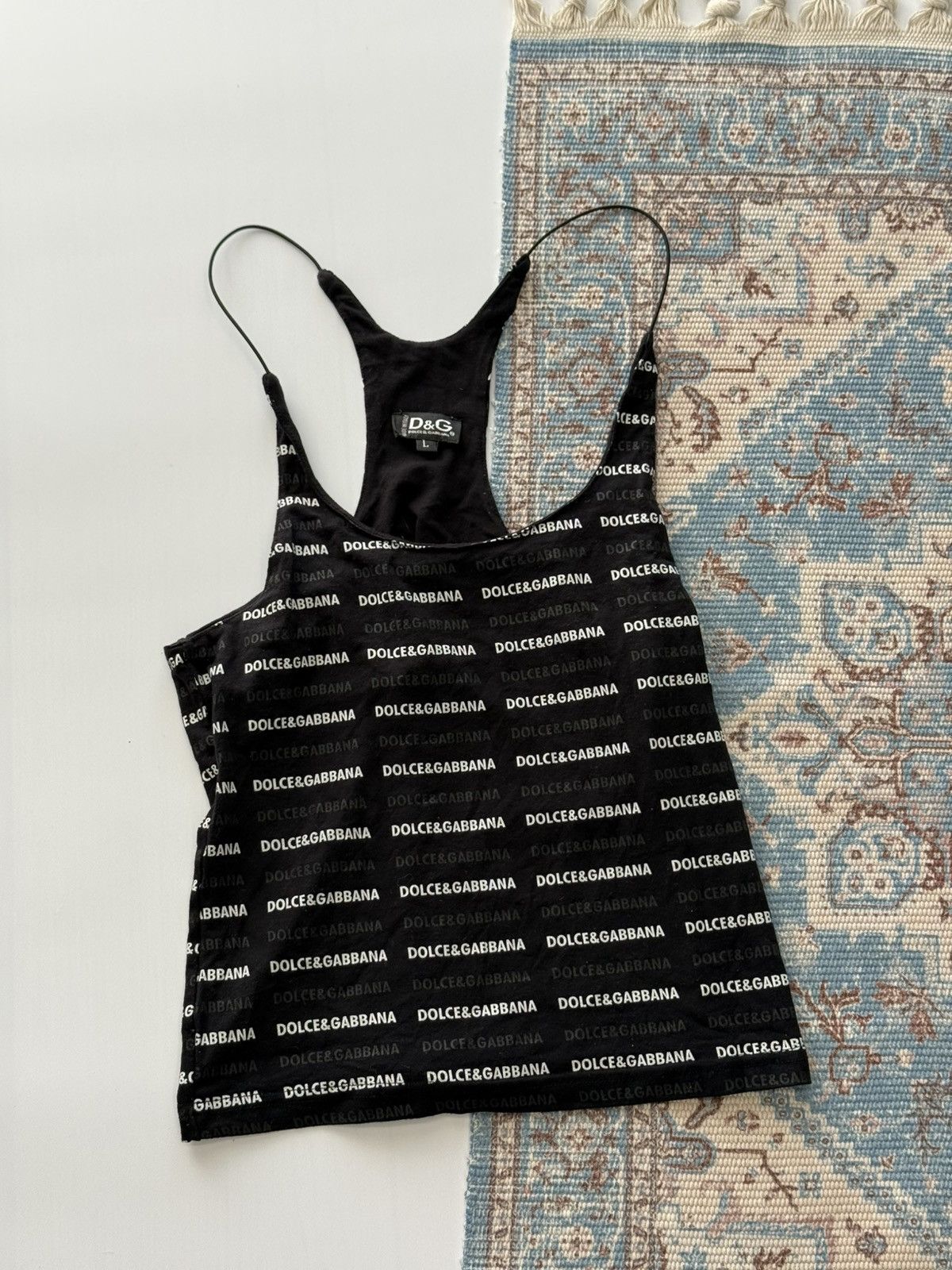 Dolce & Gabbana Vintage Dolce & Gabbana Monogram Tank Top Size L / US 10 / IT 46 - 1 Thumbnail