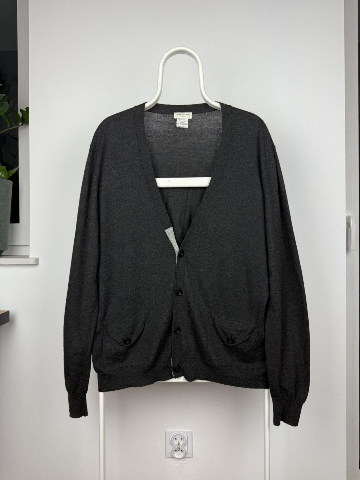 Dries Van Noten Grey Wool Cardigan Size US L / EU 52-54 / 3 - 1 Thumbnail
