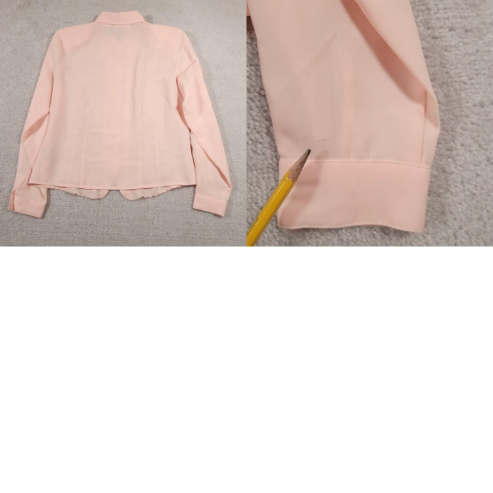 Vintage Christine Gerard Blouse Womens 10 Pink Embroidered Pearl Button Long Sleeve Top Size L / US 10 / IT 46 - 10 Thumbnail