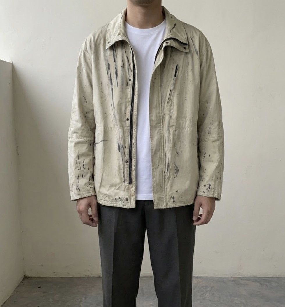 C.P. Company VINTAGE C.P. COMPANY WAXED PAINT SPLATTER ZIPPER JACKET Size US L / EU 52-54 / 3 - 1 Thumbnail