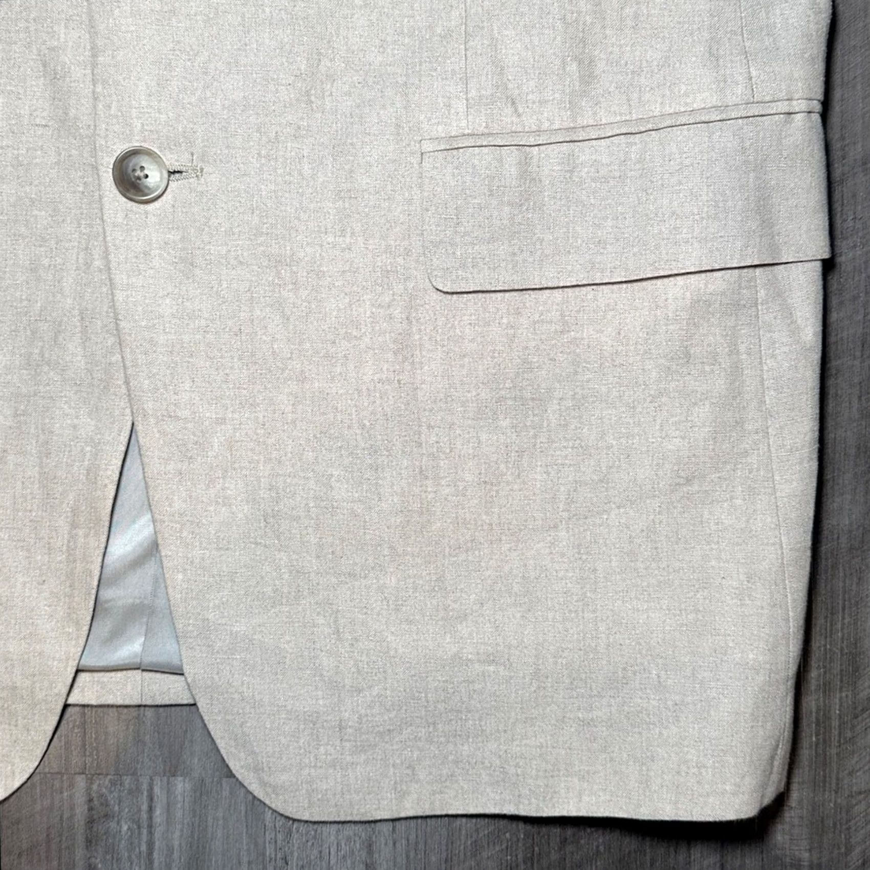 Nordstrom John W. Nordstrom Ormezzano Line Blazer Sport Coat 40R Mens Linen Cream 2 Piece Vintage Style 40R Mens Size 40R - 5 Thumbnail