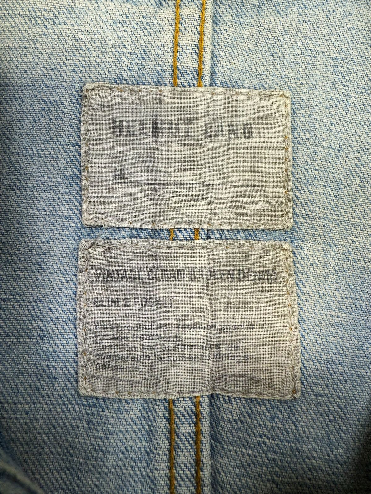 Helmut Lang SS04 Helmut Lang Hand Painted ‘Finger Lakes’ Denim Jacket Size US S / EU 44-46 / 1 - 4 Thumbnail