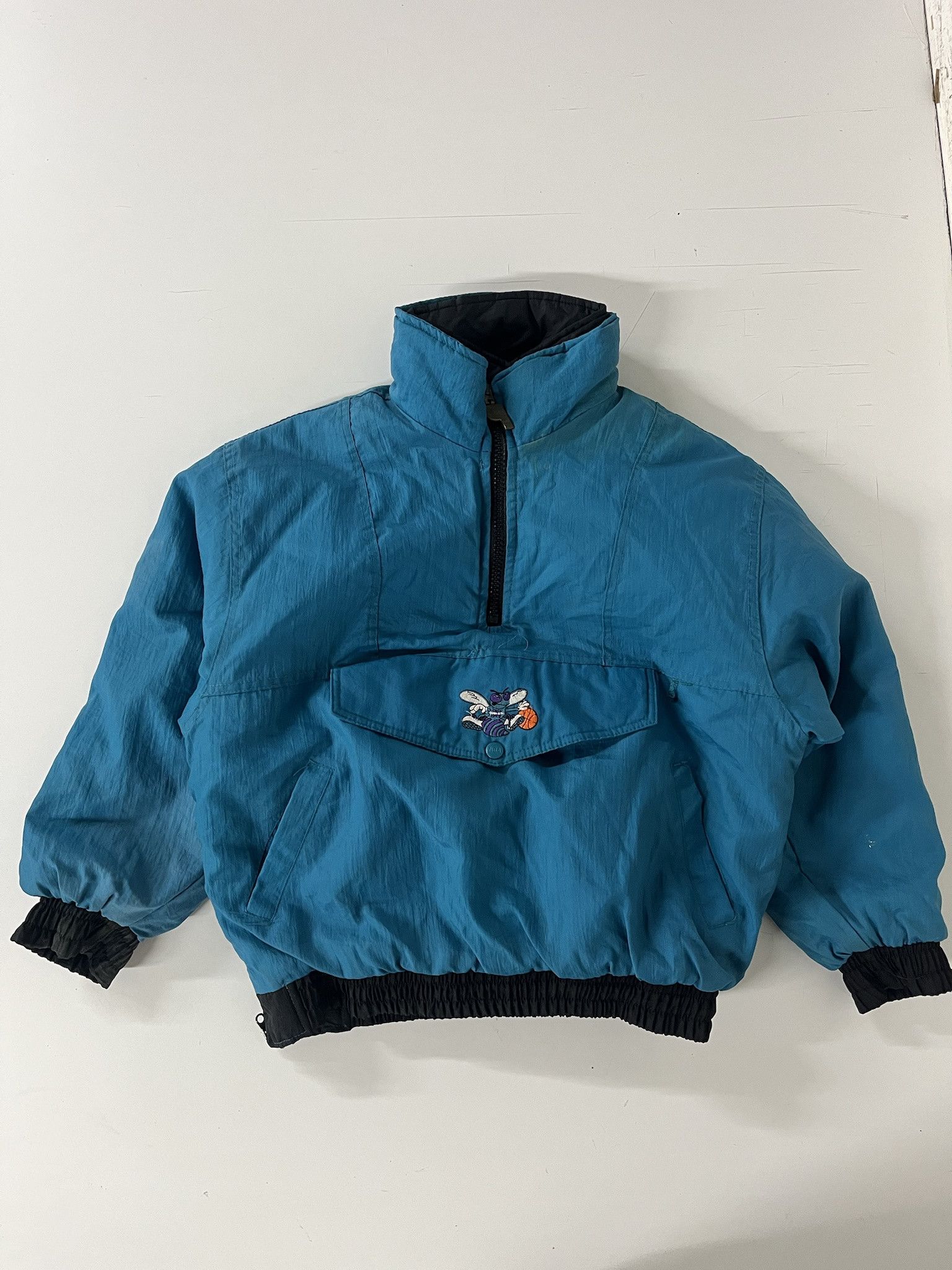 NBA × Vintage Vintage 1990s Charlette Hornets Pro Player Reversible Anorak Jacket Size S Size US S / EU 44-46 / 1 - 1 Thumbnail