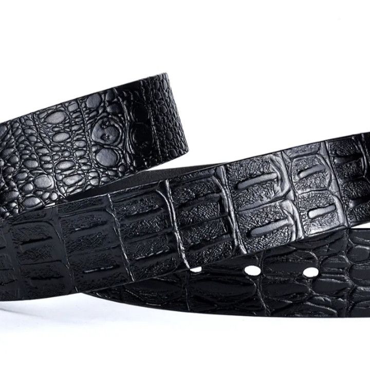 Designer × Vintage Crocodile Strap Classic Pattern Belt Size ONE SIZE - 2 Thumbnail