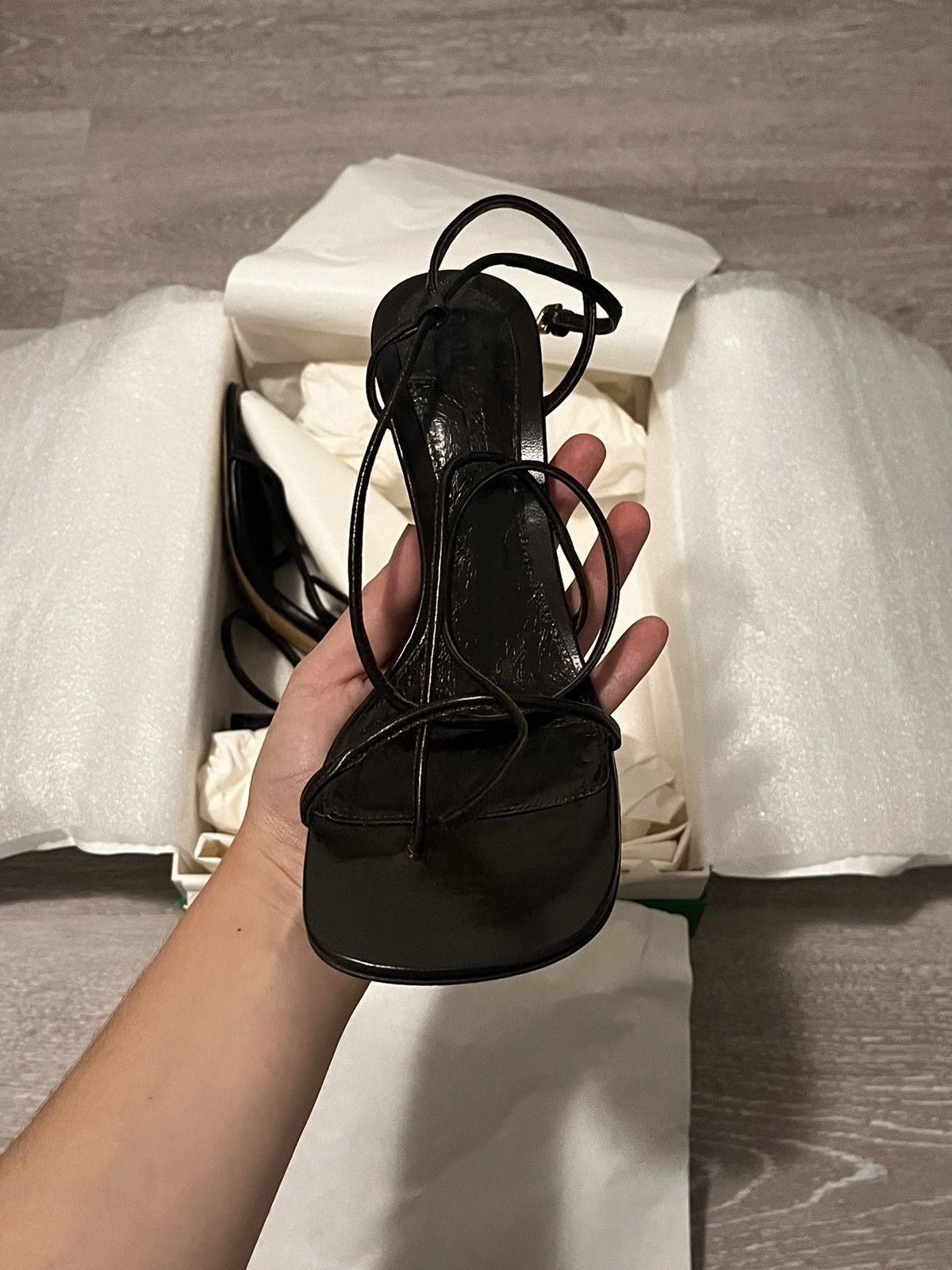 Bottega Veneta Bottega Veneta Brown Strappy Sandal Size US 5.5 / IT 35.5 - 3 Thumbnail