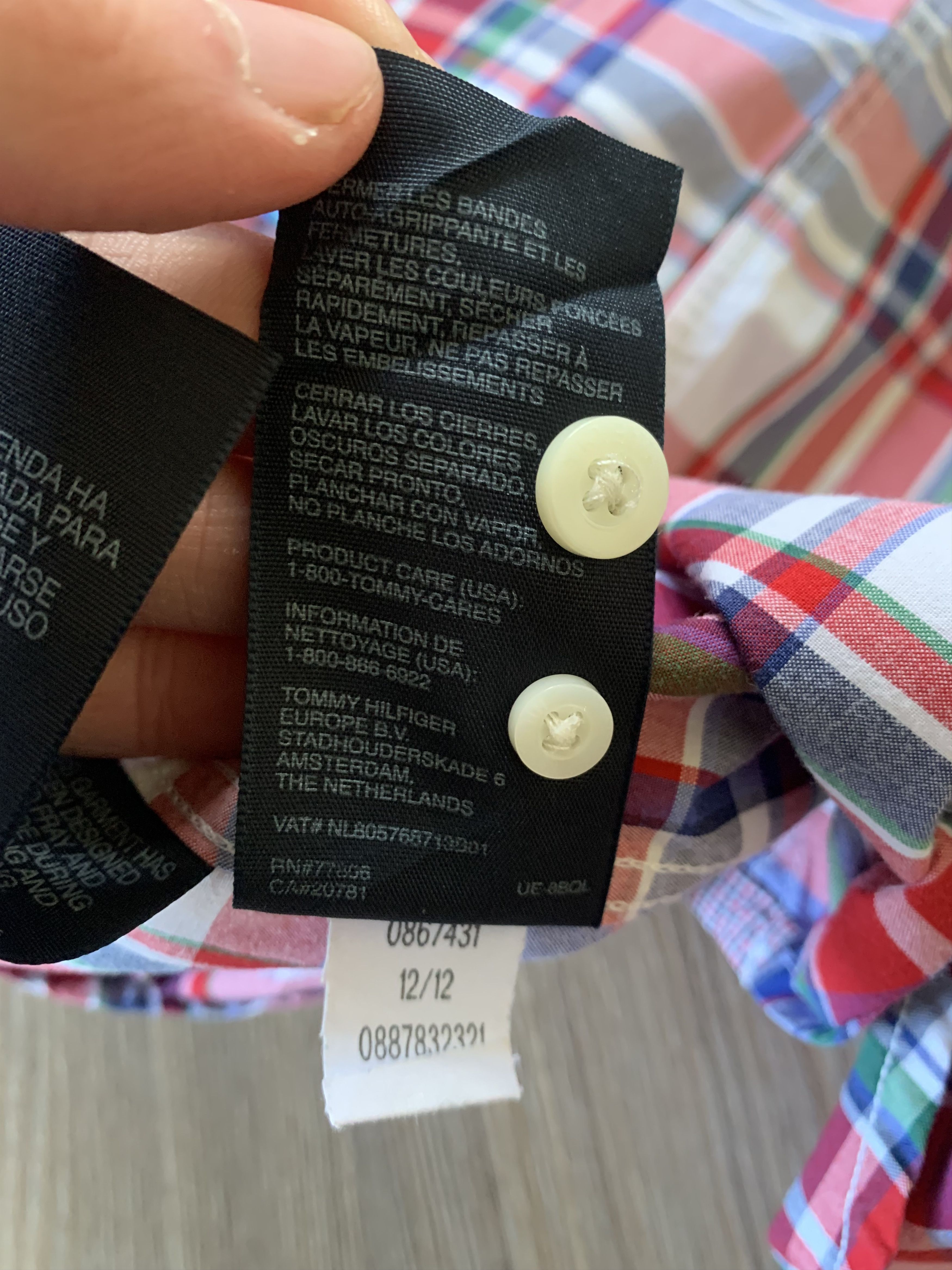 Tommy Hilfiger Tommy Hilfiger Slim Fit Plaid Button Down Shirt Size US M / EU 48-50 / 2 - 7 Thumbnail