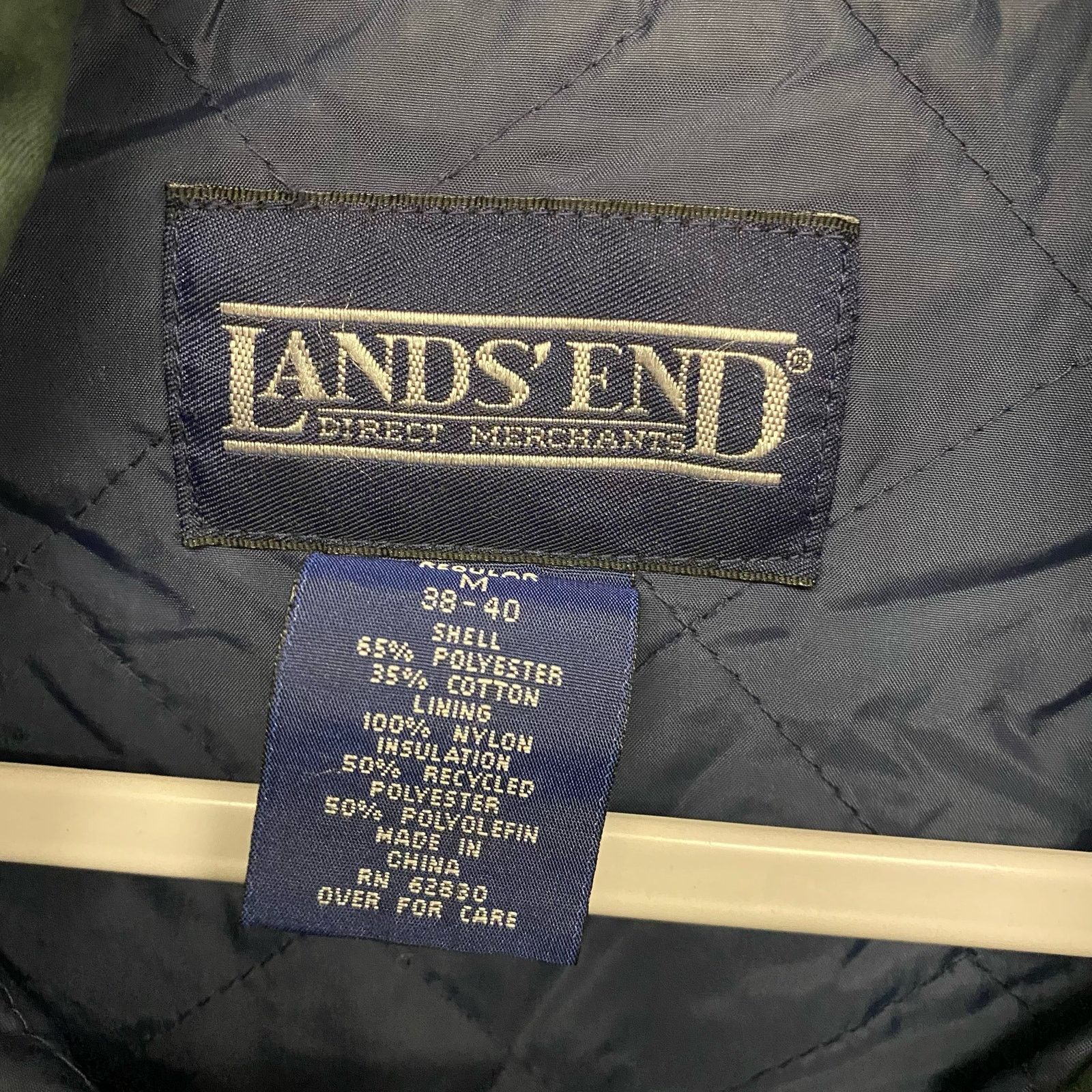 Lands' End Vintage Lands End Green Quilted Parka Jacket Chore Coat Size US M / EU 48-50 / 2 - 4 Thumbnail