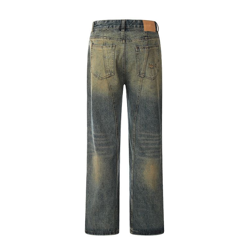 Vintage American retro distressed washed street vintage blue jeans Size US 32 / EU 48 - 2 Thumbnail