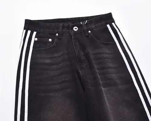 VIBE Loose side stripe wide-leg jeans Size US 32 / EU 48 - 3 Thumbnail