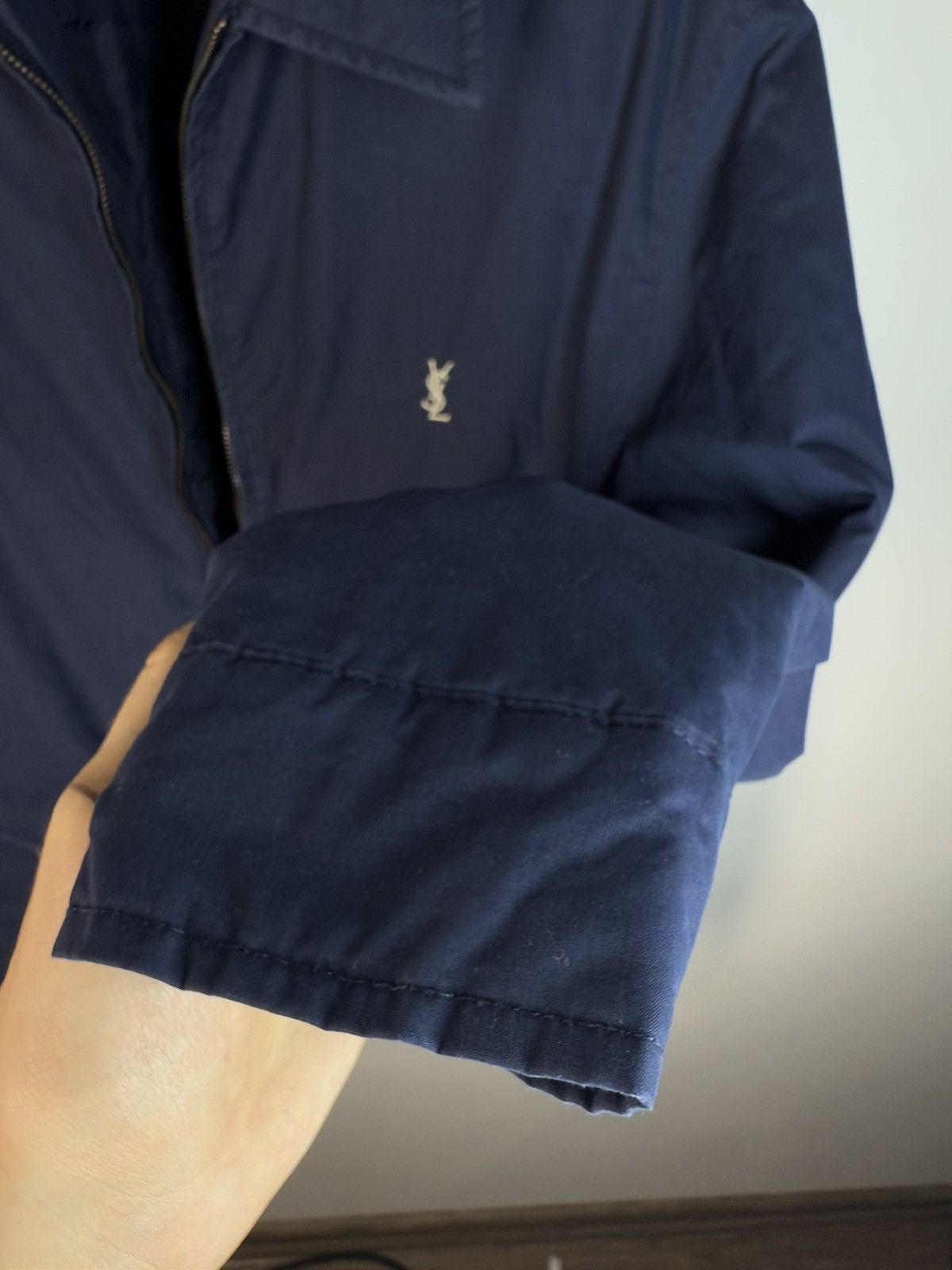 Yves Saint Laurent Warm YSL Jacket Navy YSL Bomber Size US M / EU 48-50 / 2 - 15 Thumbnail