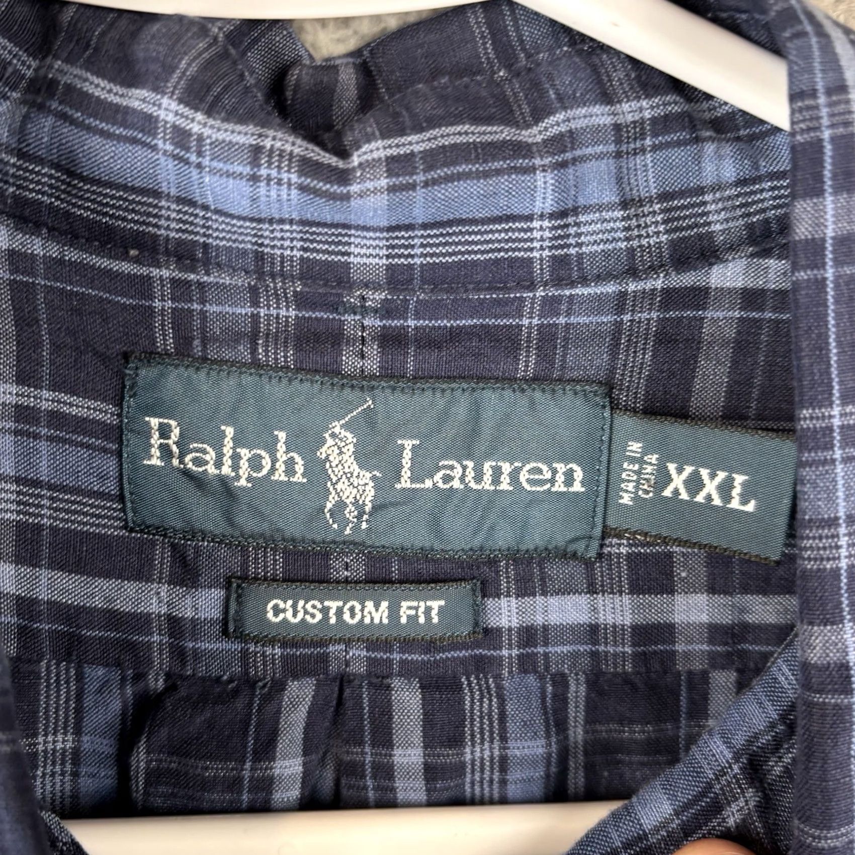 Polo Ralph Lauren VINTAGE Polo Ralph Lauren Shirt Men 2XL Blue Plaid Silk Linen Button Down Pony Shirt Size US XXL / EU 58 / 5 - 3 Thumbnail