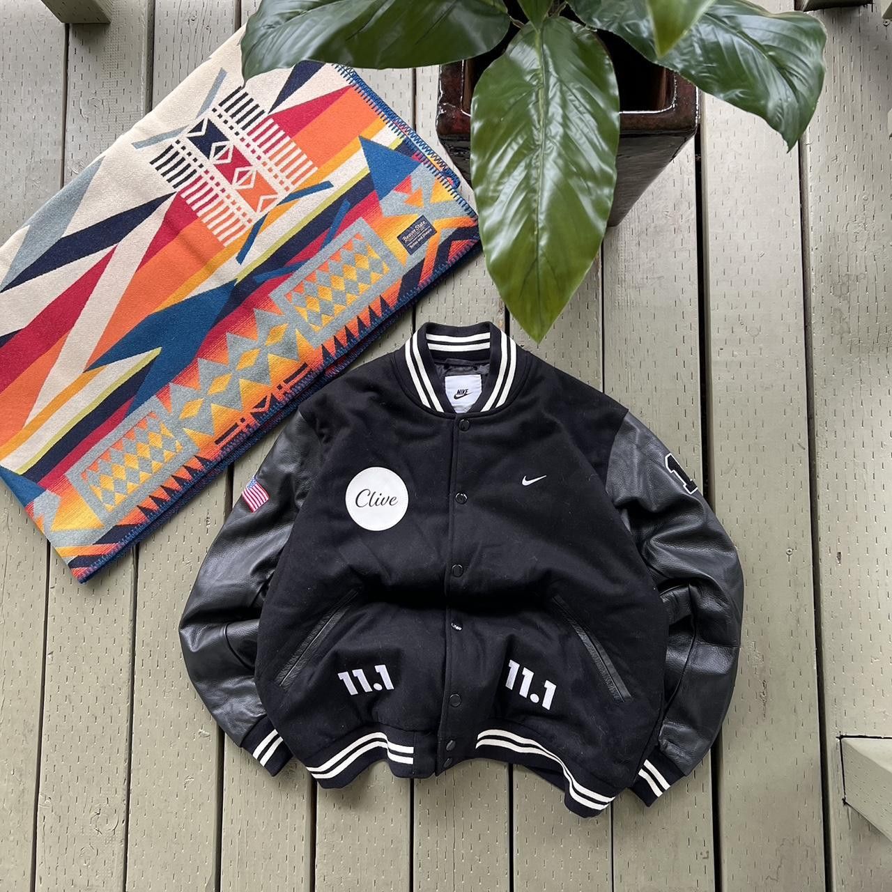 Nike Nike Authentics Varsity Jacket Wool Leather Men's Size L Size US L / EU 52-54 / 3 - 3 Thumbnail