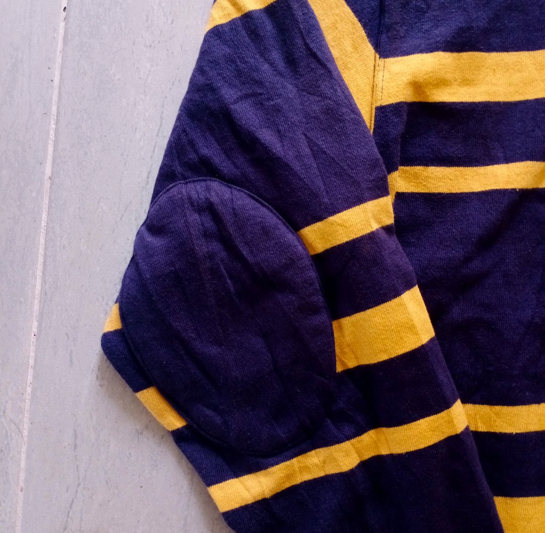 Polo Ralph Lauren Vintage 90s Polo Ralph Lauren Knit Striped Rugby Shirt Navy Size US M / EU 48-50 / 2 - 4 Thumbnail