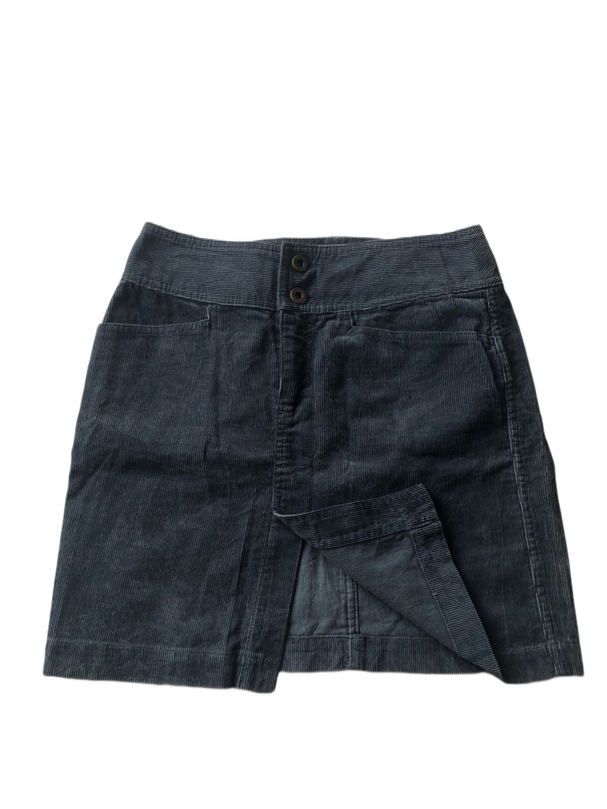 image of Vintage Hysteric Glamour Mini Skirt Corduroy in Navy, Women's (Size 27)