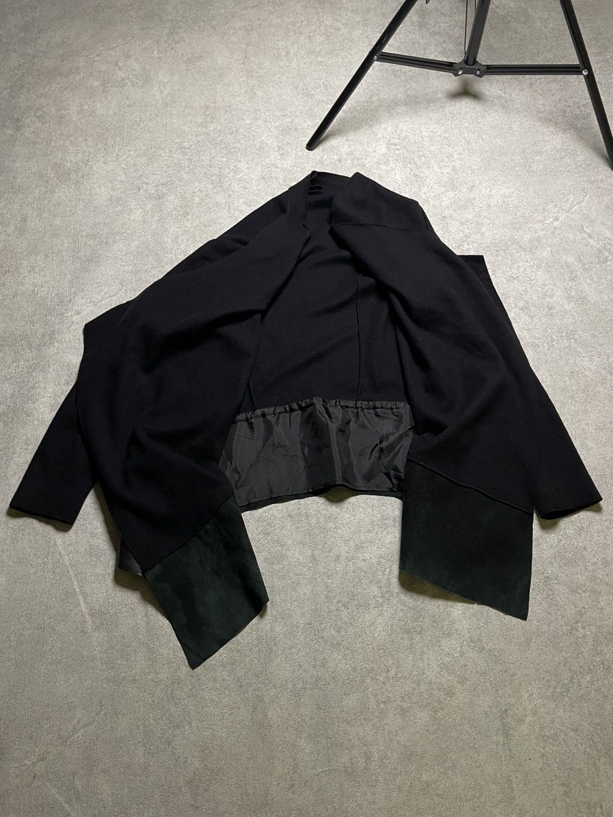 If Six Was Nine Skull (ANTEPRIMA) Rick Owens Black Linen Blazer Raw Edge Cut Size US M / EU 48-50 / 2 - 2 Thumbnail
