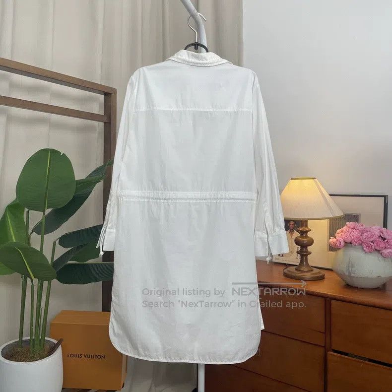 Fendi Fendi Solid Color High-Neck Shirt Dress - White Size XS / US 0-2 / IT 36-38 - 2 Thumbnail