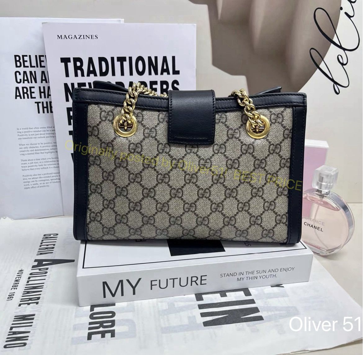 Gucci Gucci Monogram Black Padlock Small Shoulder Bag UUUU2/2609 Size ONE SIZE - 2 Thumbnail