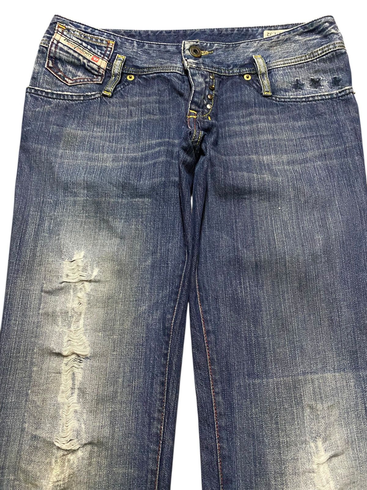 Diesel Black Gold Vintage Diesel Matic Wash Rhinestone Punk Style Skinny Jeans Size 31" - 3 Thumbnail