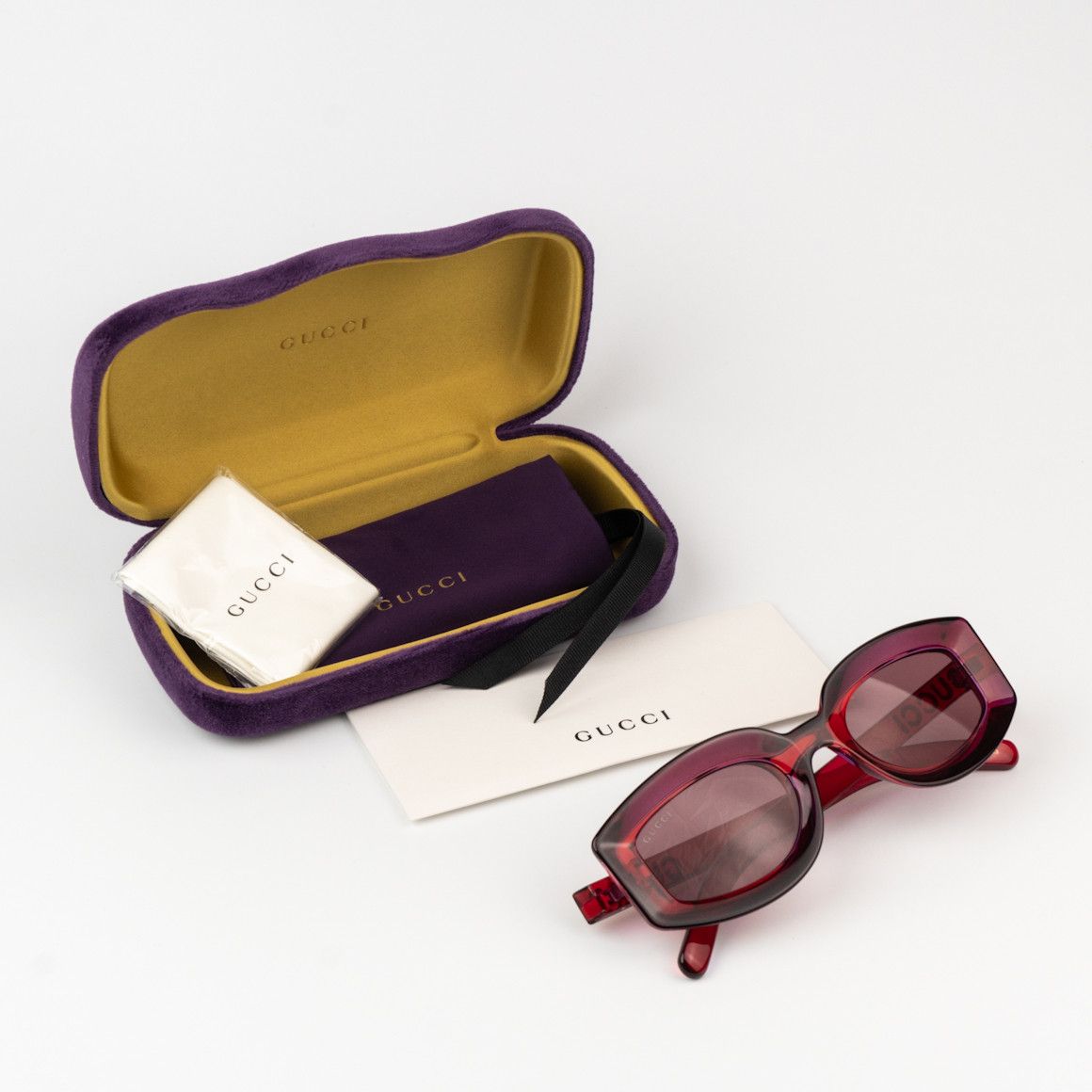 Gucci NEW Gucci GG1719S 004 Transparent Women Square Sunglasses Size ONE SIZE - 9 Thumbnail