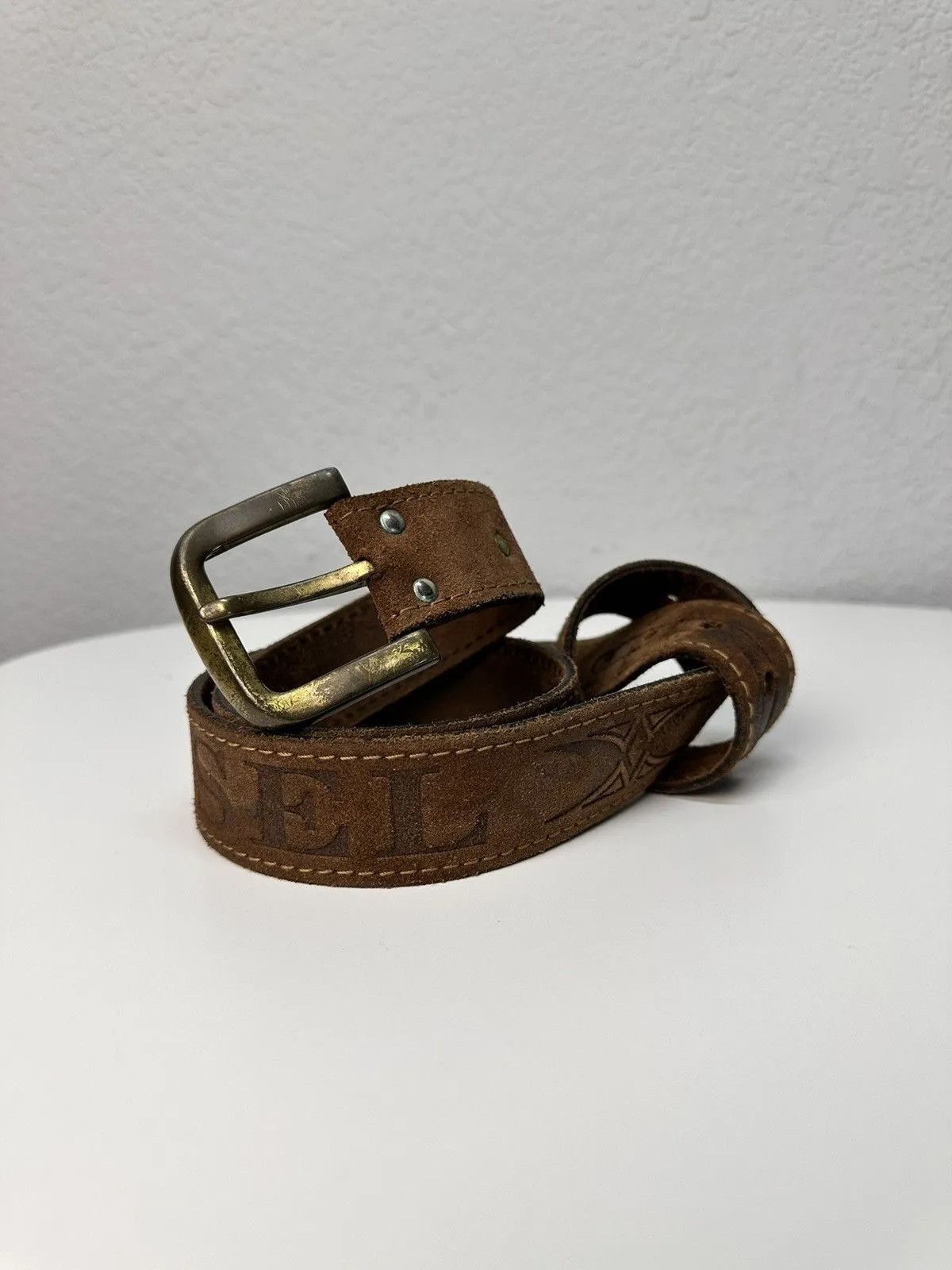 Diesel Vintage Diesel Leather Belt Hysteric Glamour Y2k Japan Size ONE SIZE - 8 Thumbnail