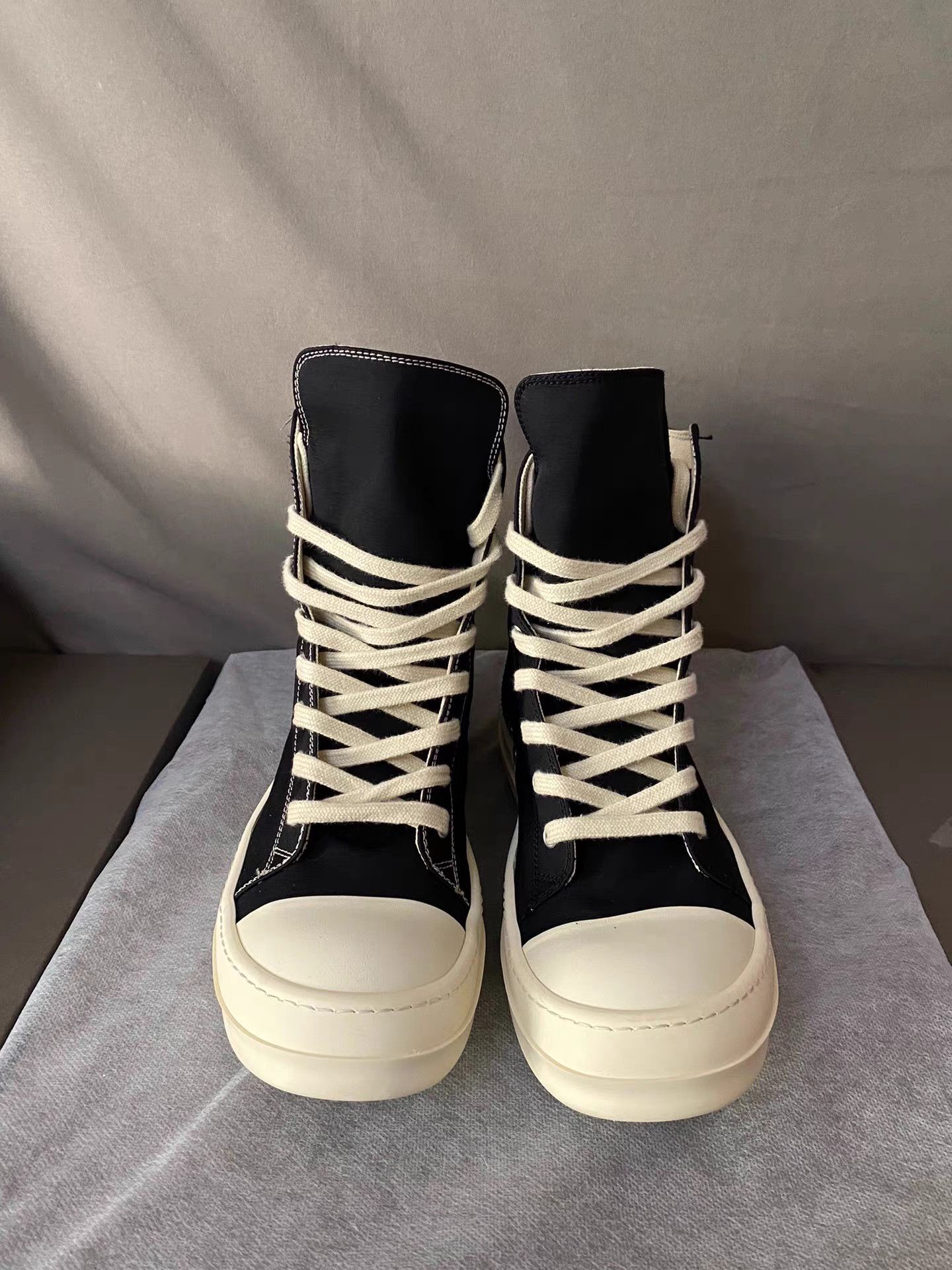 Rick Owens Rick Owens DRKSHDW satin mismatched sneakers Size US 6.5 / EU 39-40 - 3 Thumbnail