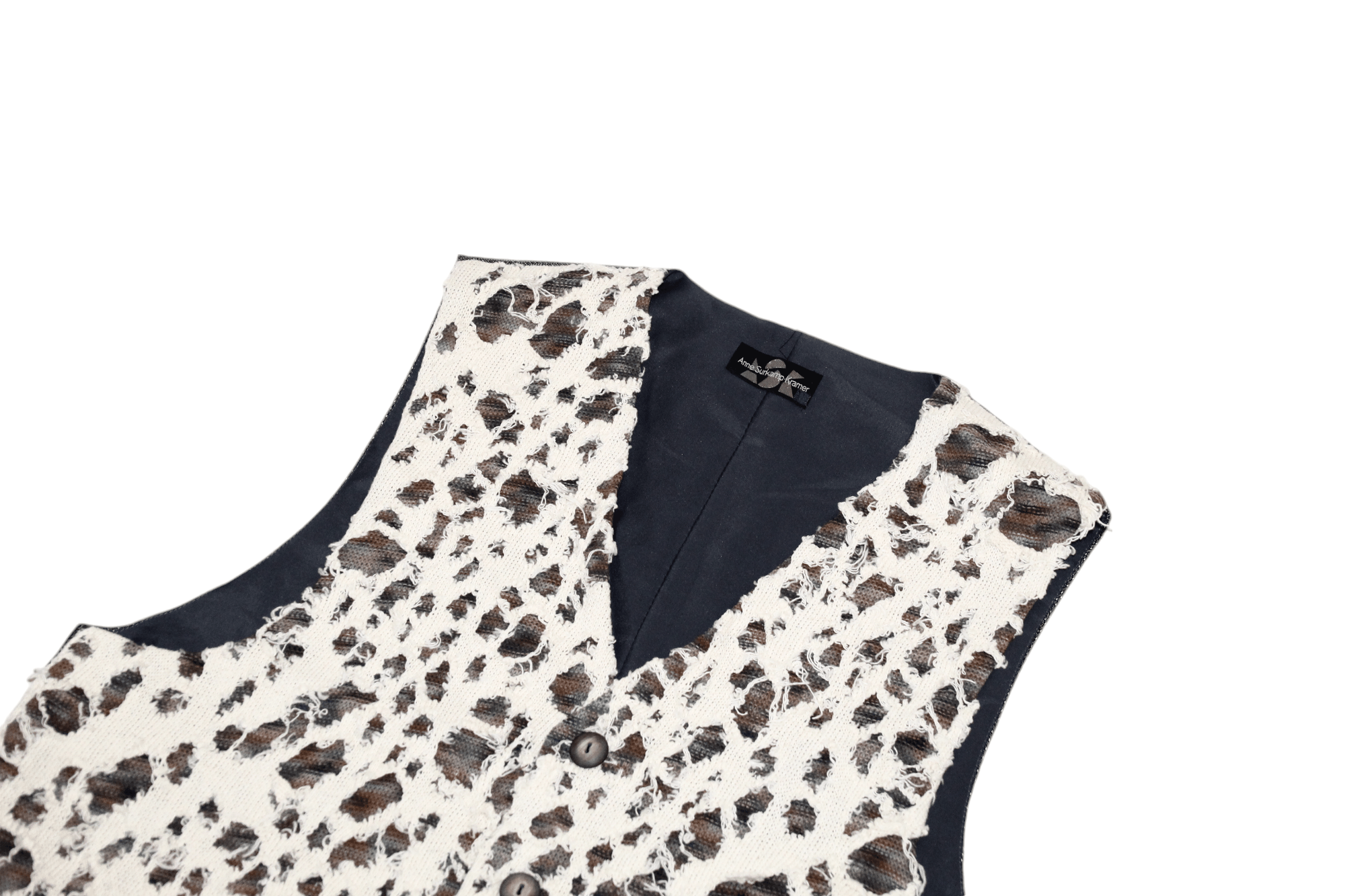 Etro Vtg ANNE SURKAMP KRAMER distressed design wool waistcoat Size US M / EU 48-50 / 2 - 2 Thumbnail