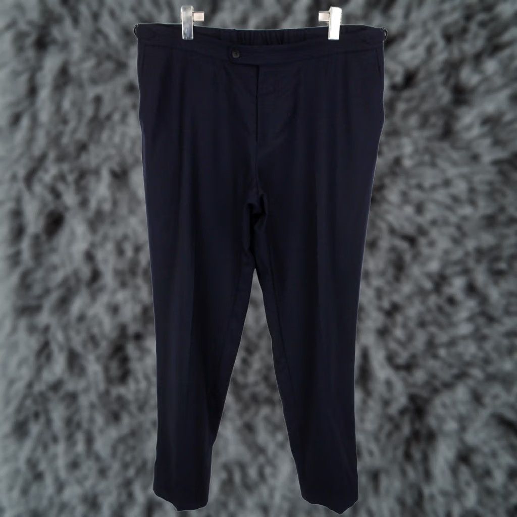 Suitsupply SUITSUPPLY Soho EB Trousers Men's Navy Wool Blend Zip Fly Belted UK 46 / W38 Size US 30 / EU 46 - 1 Thumbnail