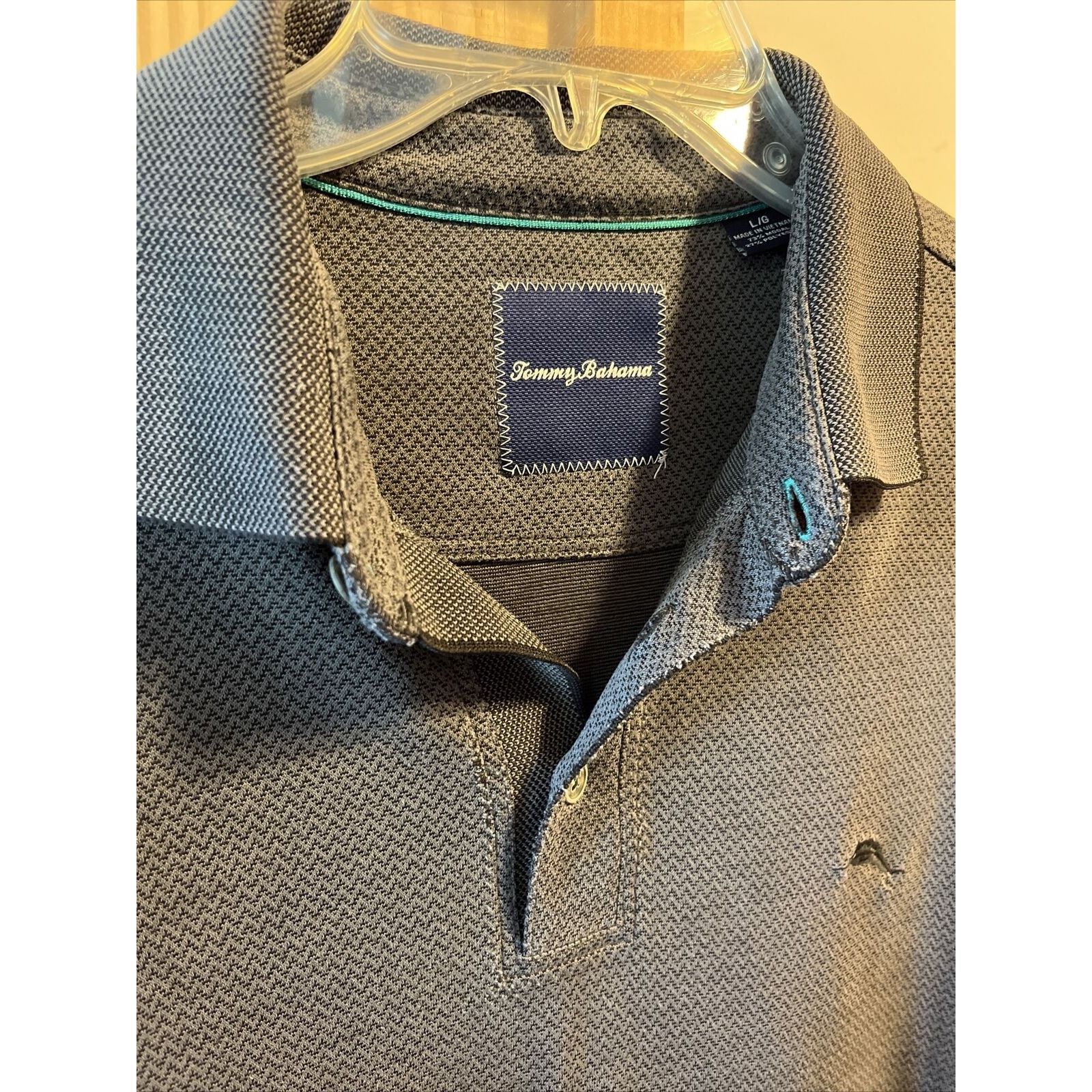 Tommy Bahama Tommy Bahama Men’s Large Gray Modal Blend button Polo Shirt Size US L / EU 52-54 / 3 - 5 Thumbnail