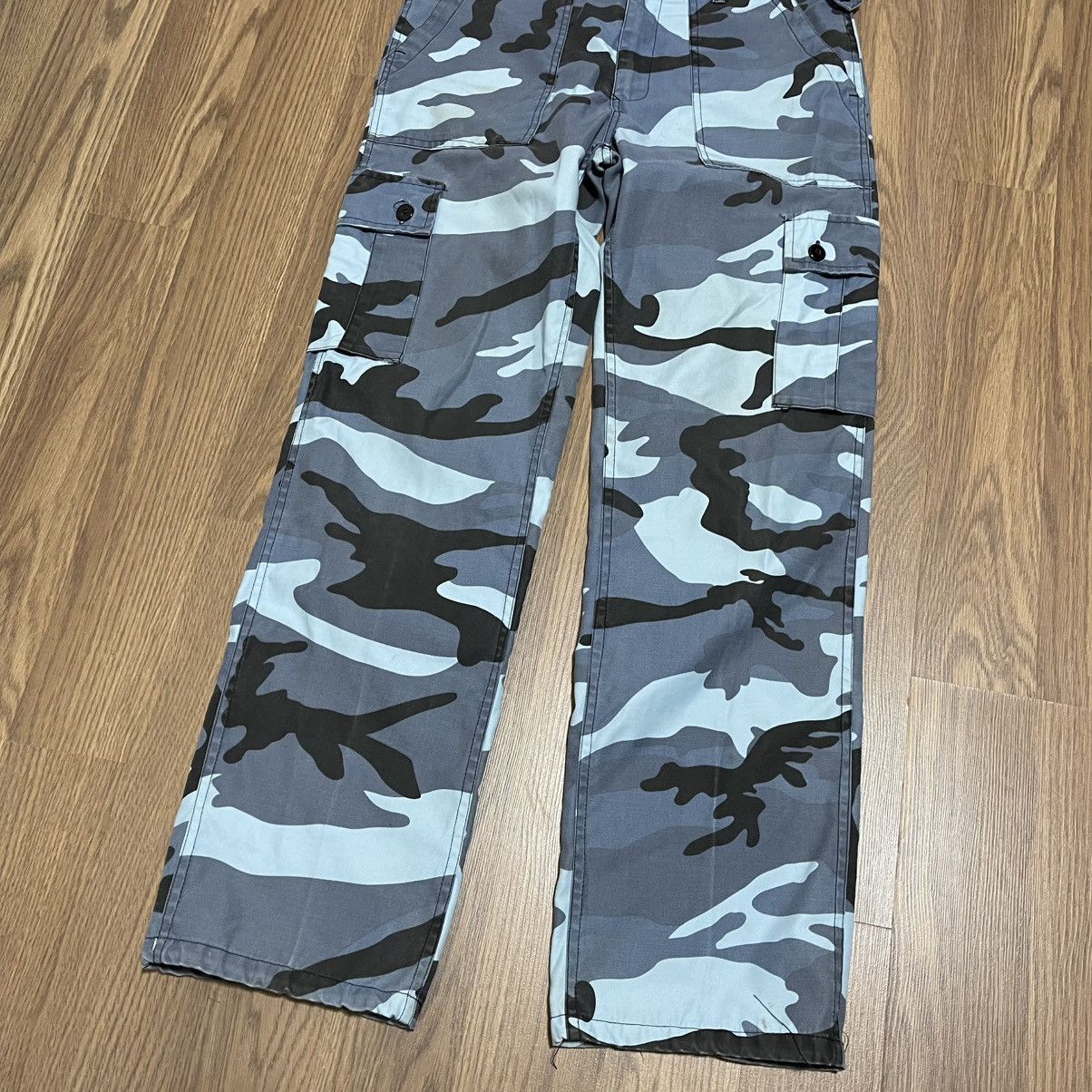 Vintage Rare Vintage army military blue camo cargo pants 34 32 30 Size US 34 / EU 50 - 3 Thumbnail