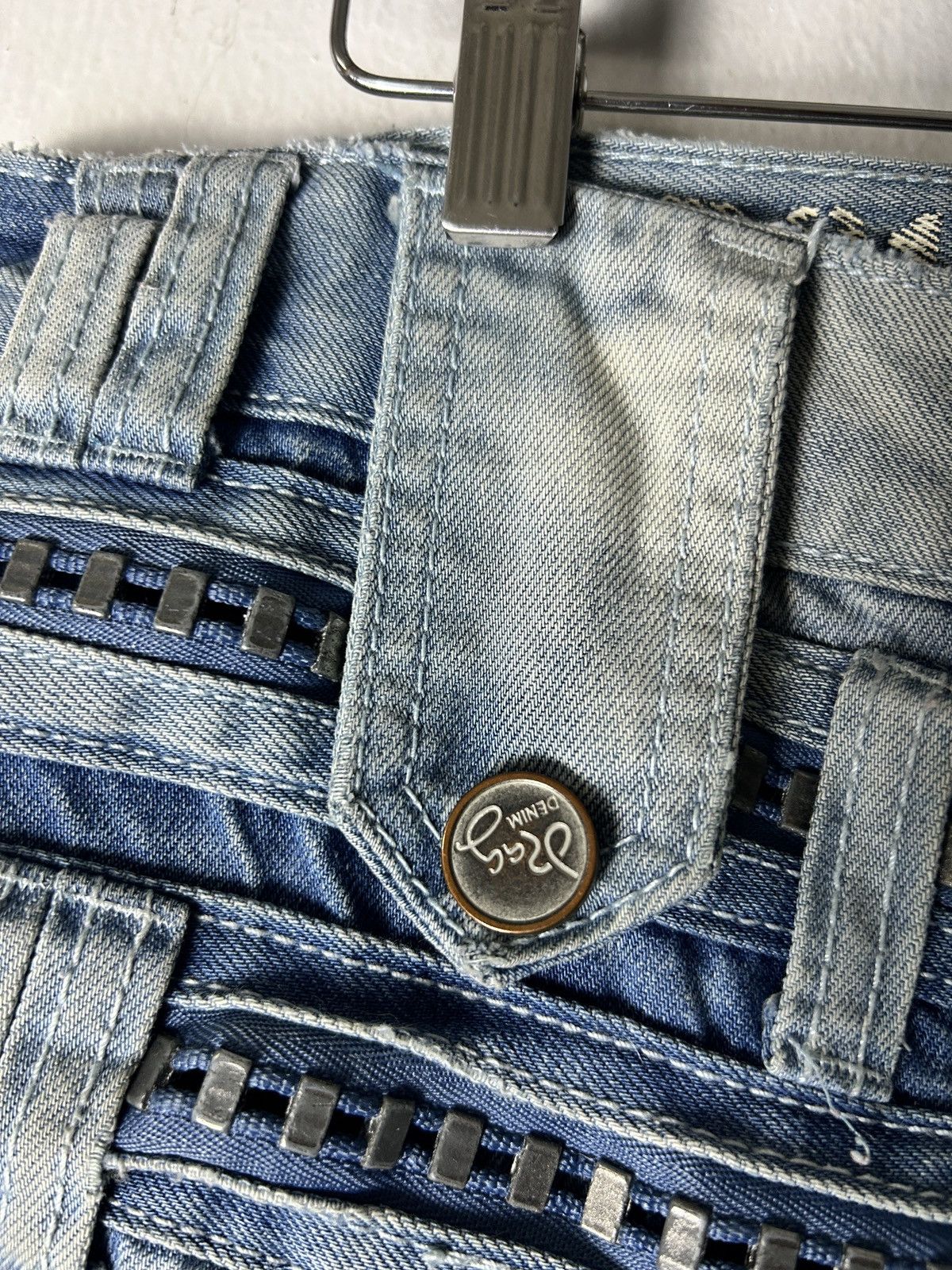 Japanese Brand Blue Jeans Rag Famous Denim Multipocket Japan Style Size US 35 - 7 Thumbnail