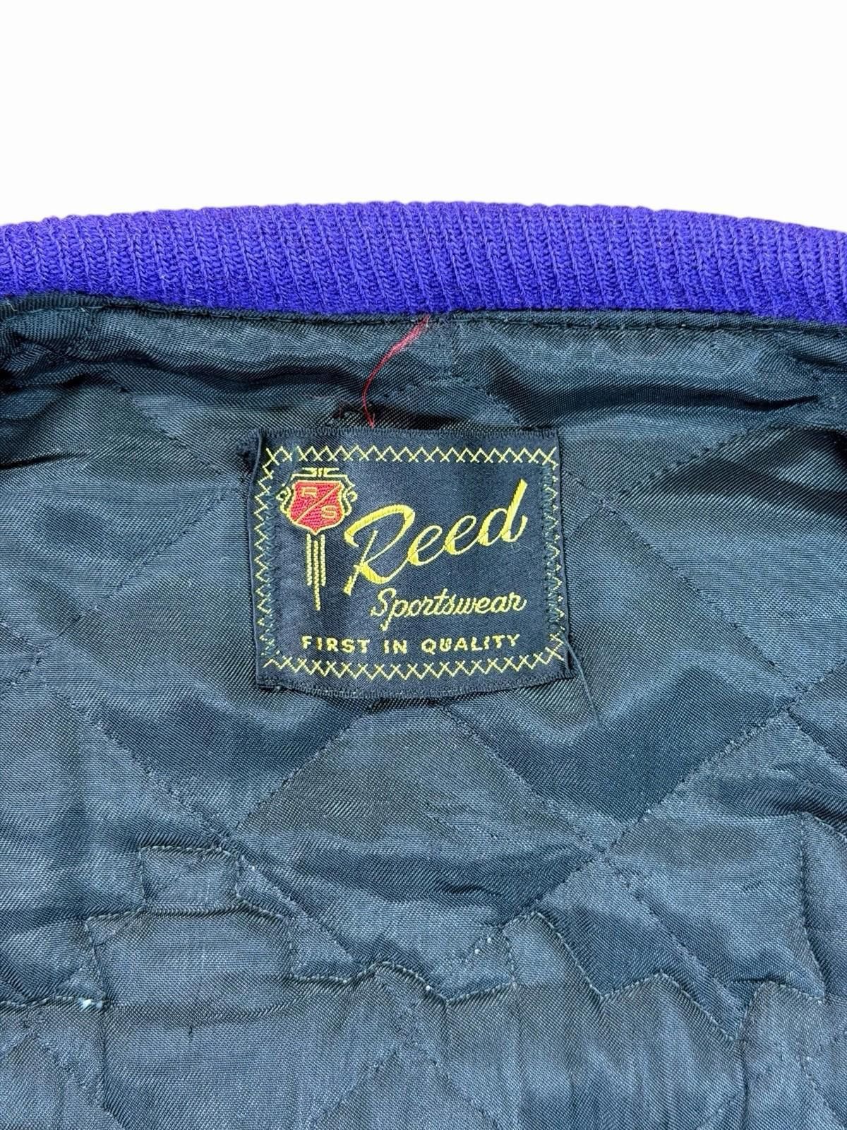Vintage 1970’s Varsity University Jacket Purple Wool Leather L Size US L / EU 52-54 / 3 - 9 Thumbnail