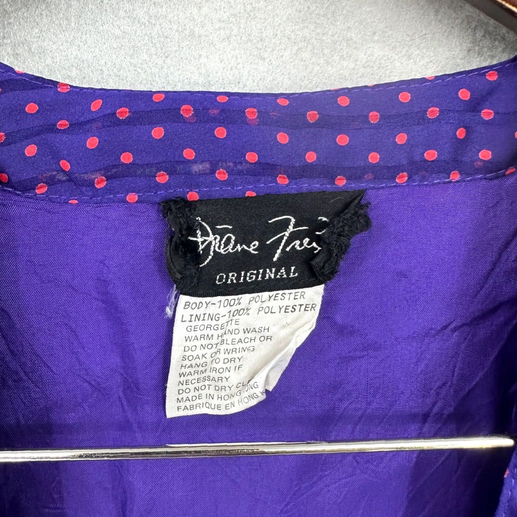 Vintage VINTAGE Diane Freis Jacket Womens L Purple Beaded Floral 1990s Silk Eveningwear SHIRT? Size L / US 10 / IT 46 - 7 Thumbnail
