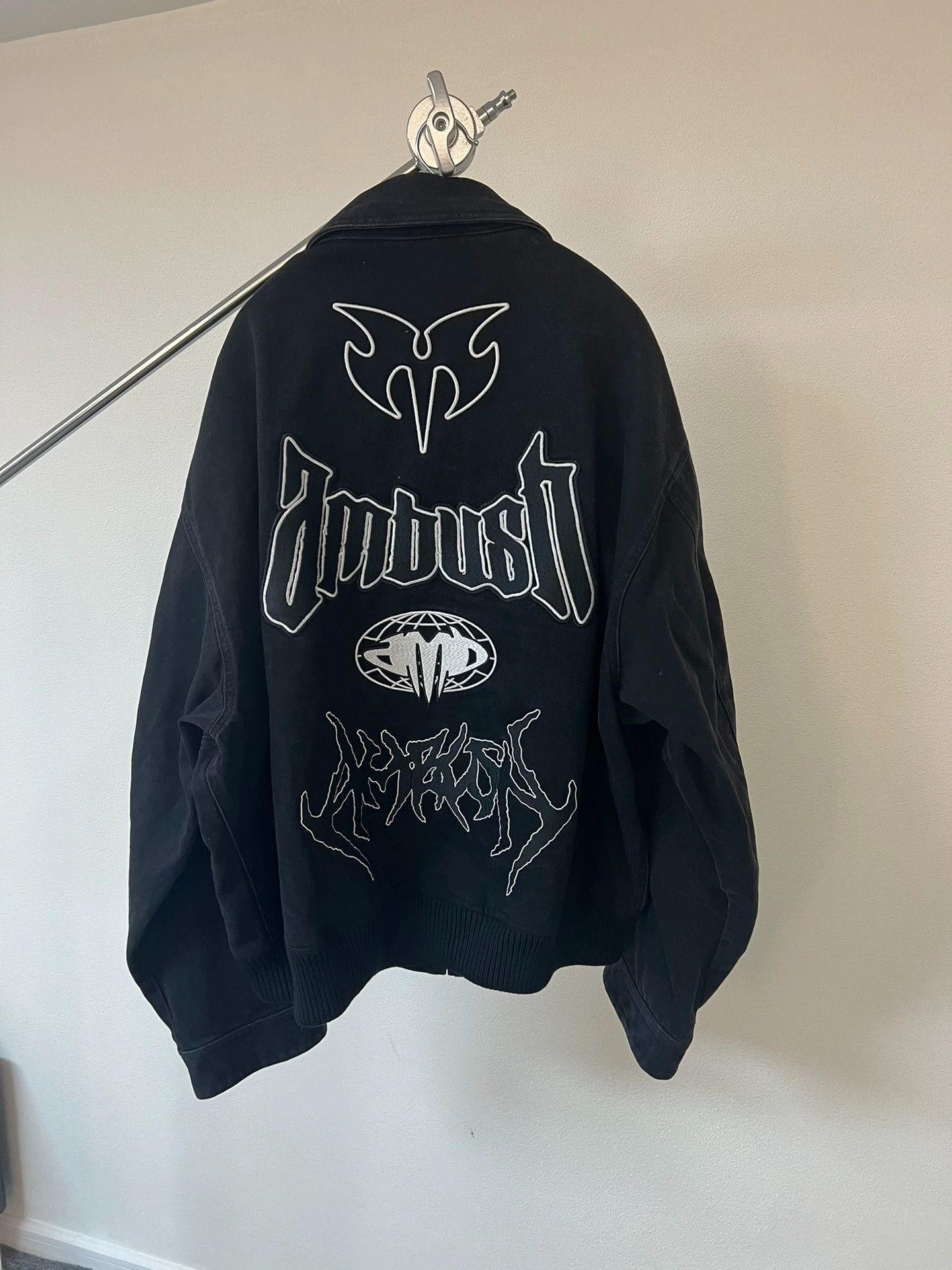 Ambush Design AMBUSH 23FW Black Oversized Denim Patchwork Pilot Jacket XL Size US XL / EU 56 / 4 - 4 Thumbnail