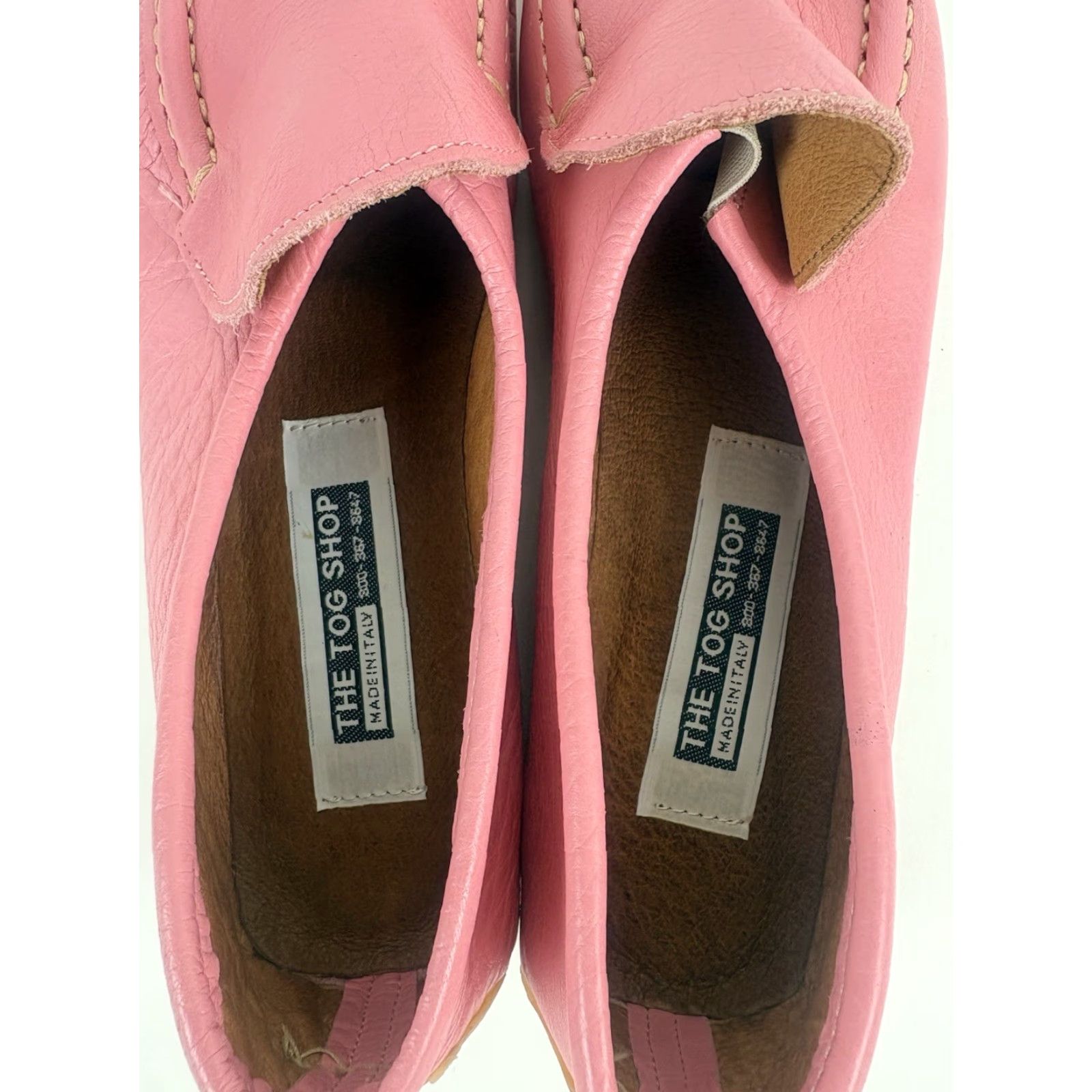 Vintage VINTAGE? No. The Tog Shop Pink Leather Slip On Loafers Womens Size 9N Italy Size US 9 / IT 39 - 6 Thumbnail