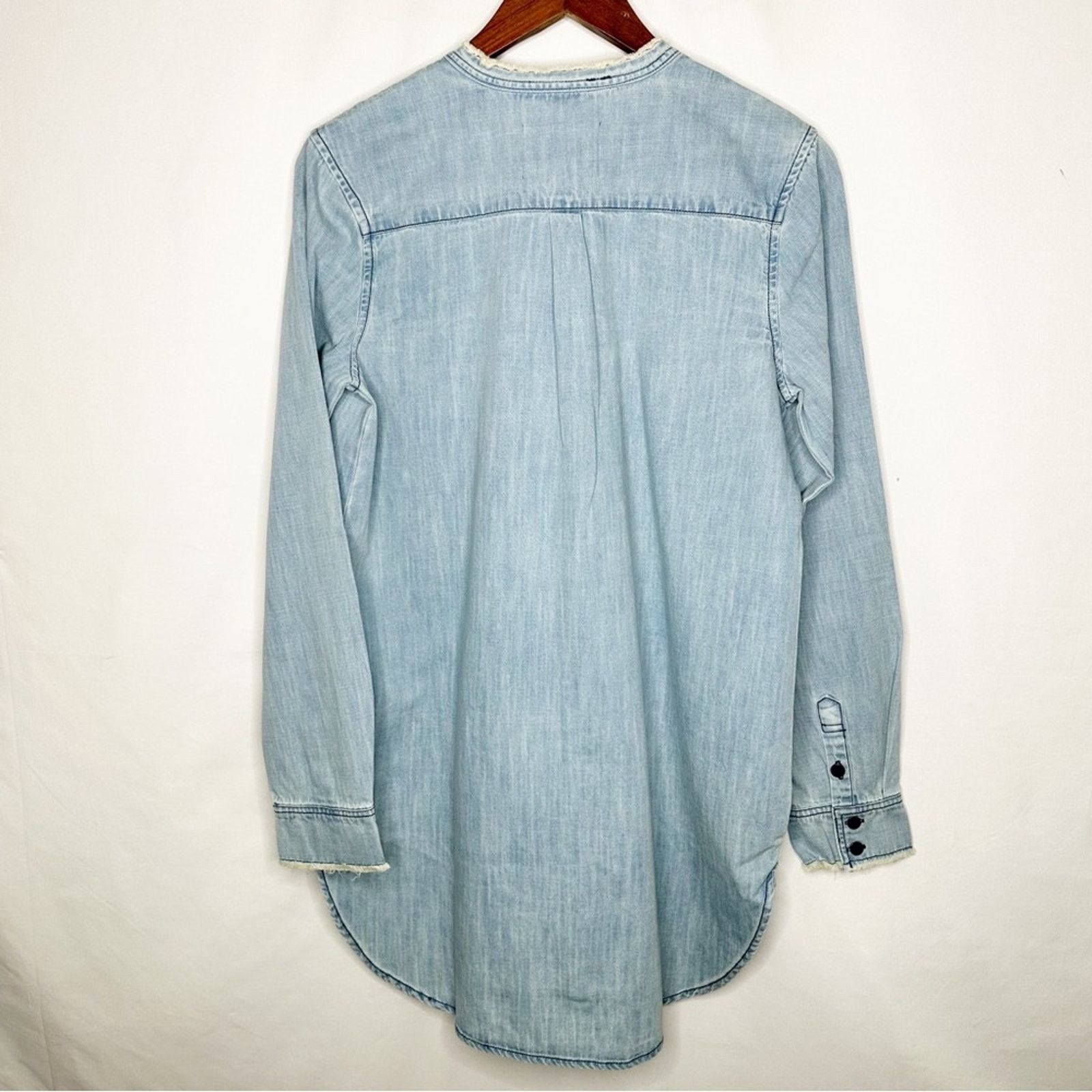 Sandrine Rose SANDRINE ROSE Mandarin Denim Shirt NWT in Medium Size M / US 6-8 / IT 42-44 - 8 Thumbnail