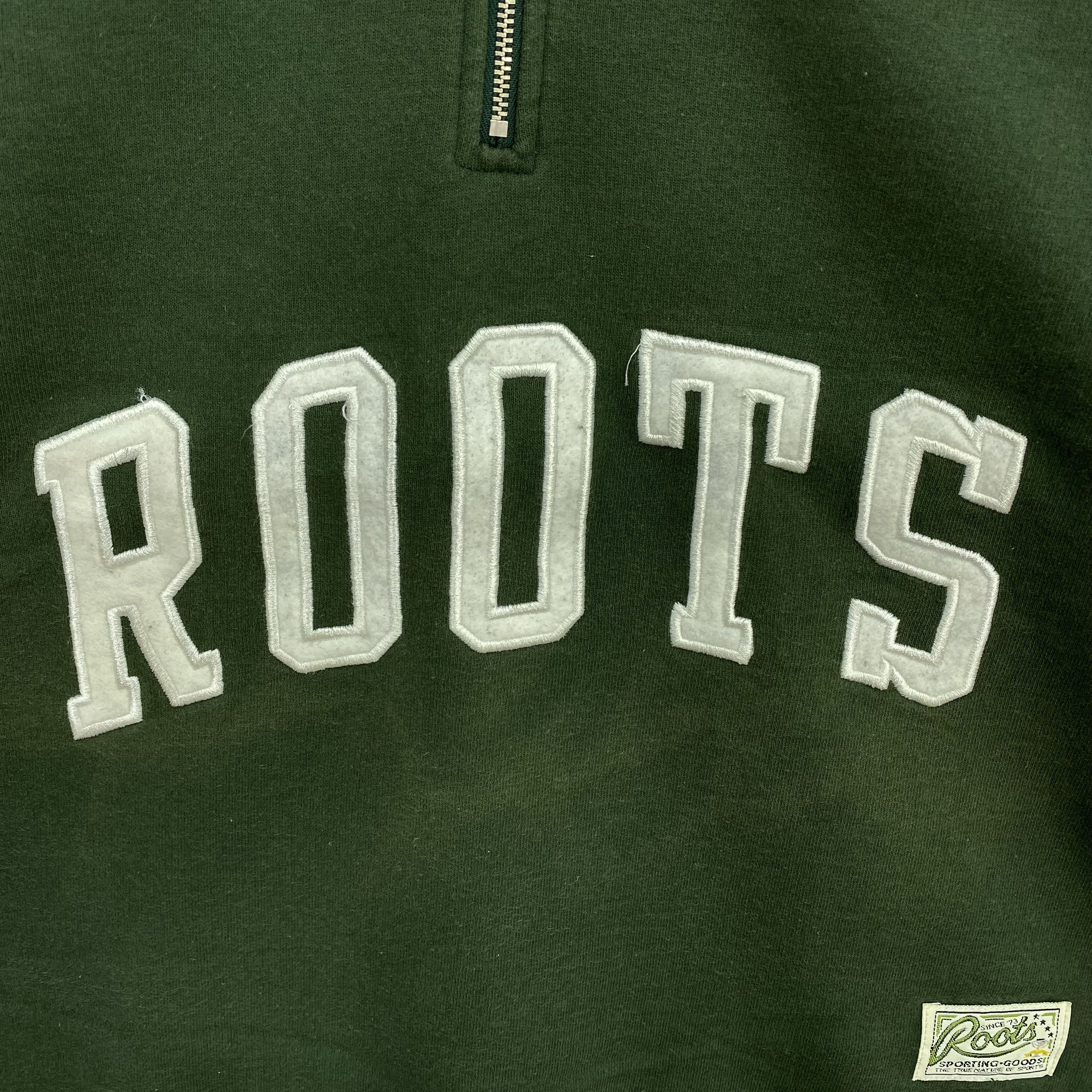 Vintage Vintage Roots Athletics 1/4 Zip Spellout Sweatshirt Canada Size US XL / EU 56 / 4 - 4 Thumbnail