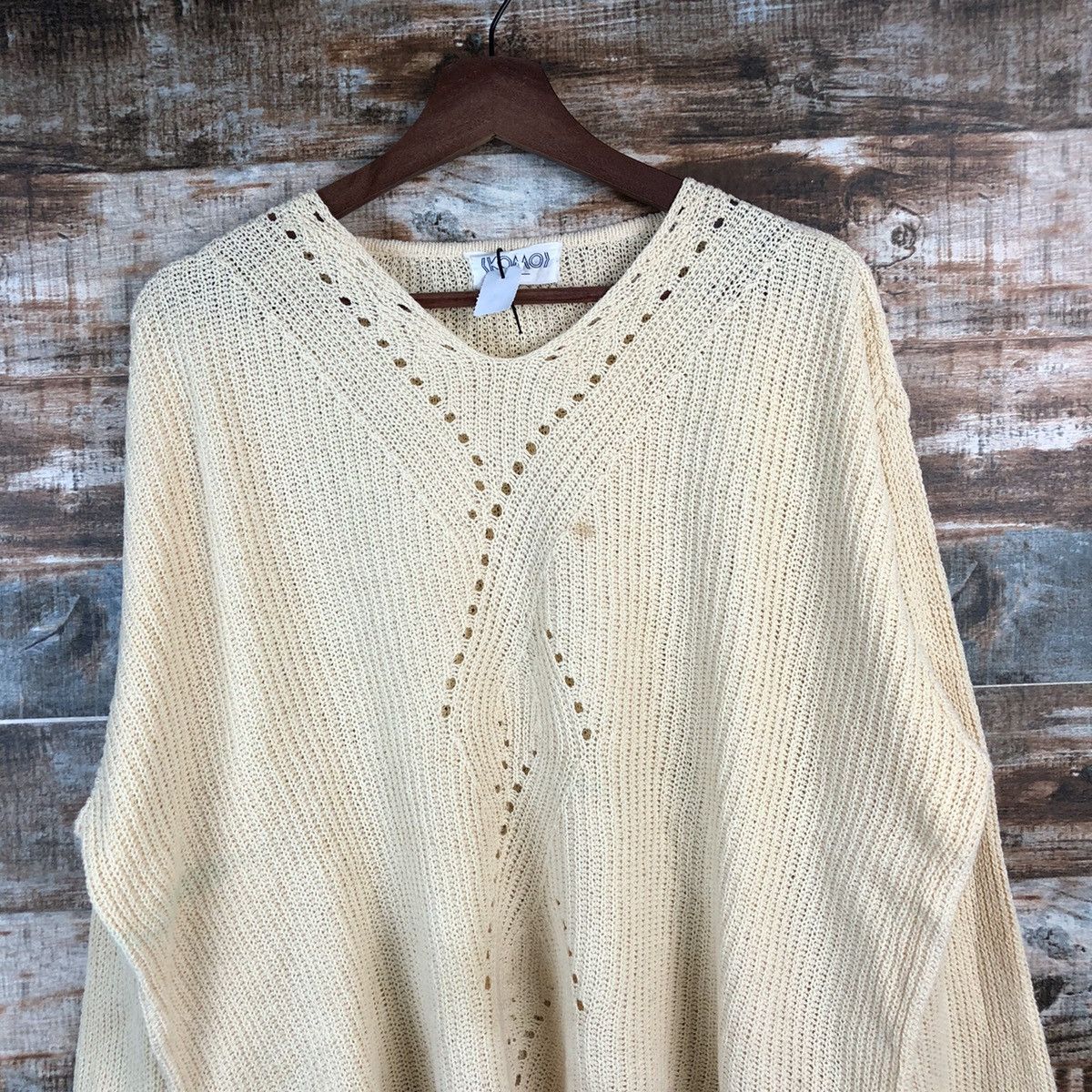 Vintage DL Komo Yellow vintage Knitwear #C565 Size L / US 10 / IT 46 - 2 Thumbnail