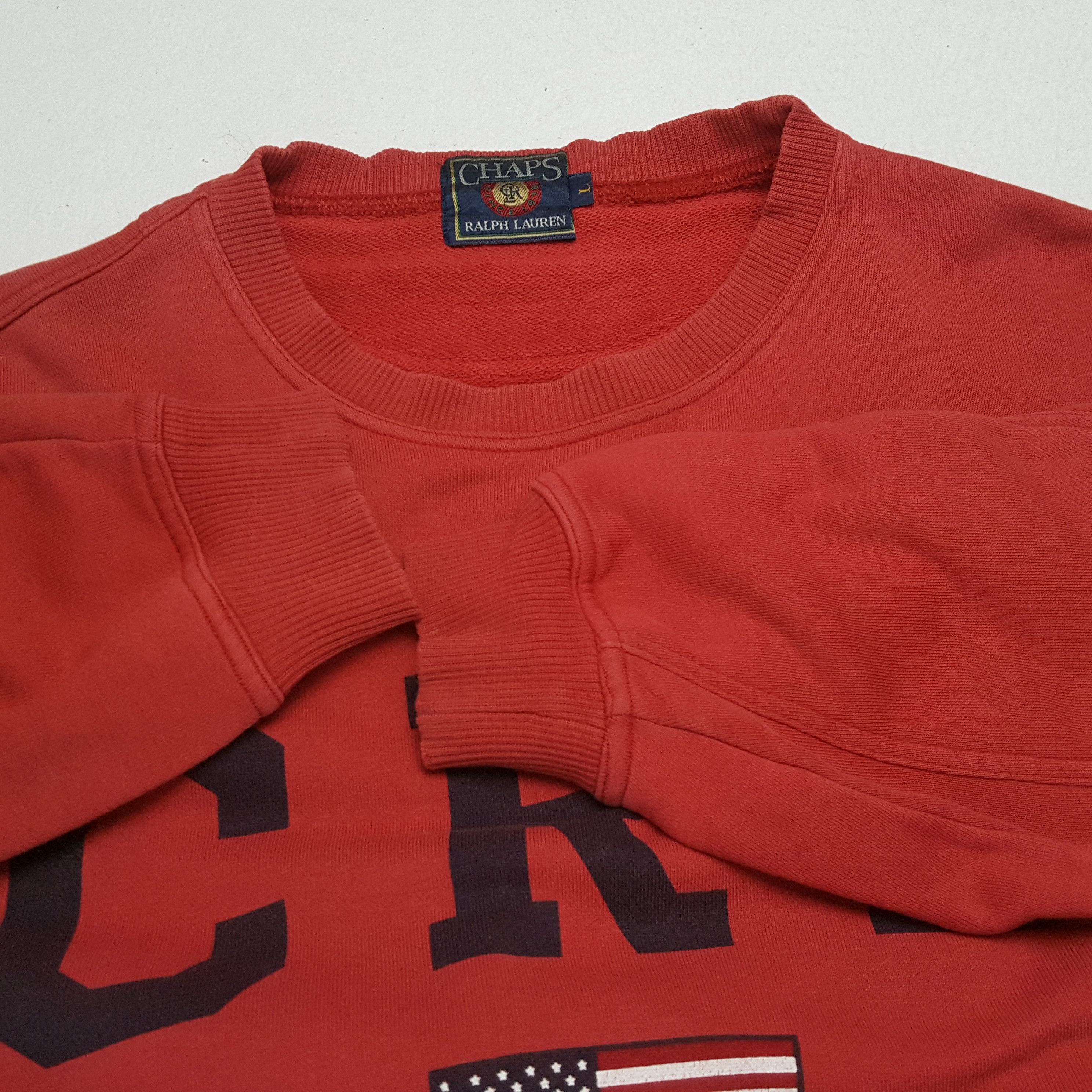Chaps Ralph Lauren × Ralph Lauren × Vintage Vintage CHAPS RALPH LAUREN Streetwear Big Logo Sweatshirts Size US XL / EU 56 / 4 - 9 Thumbnail