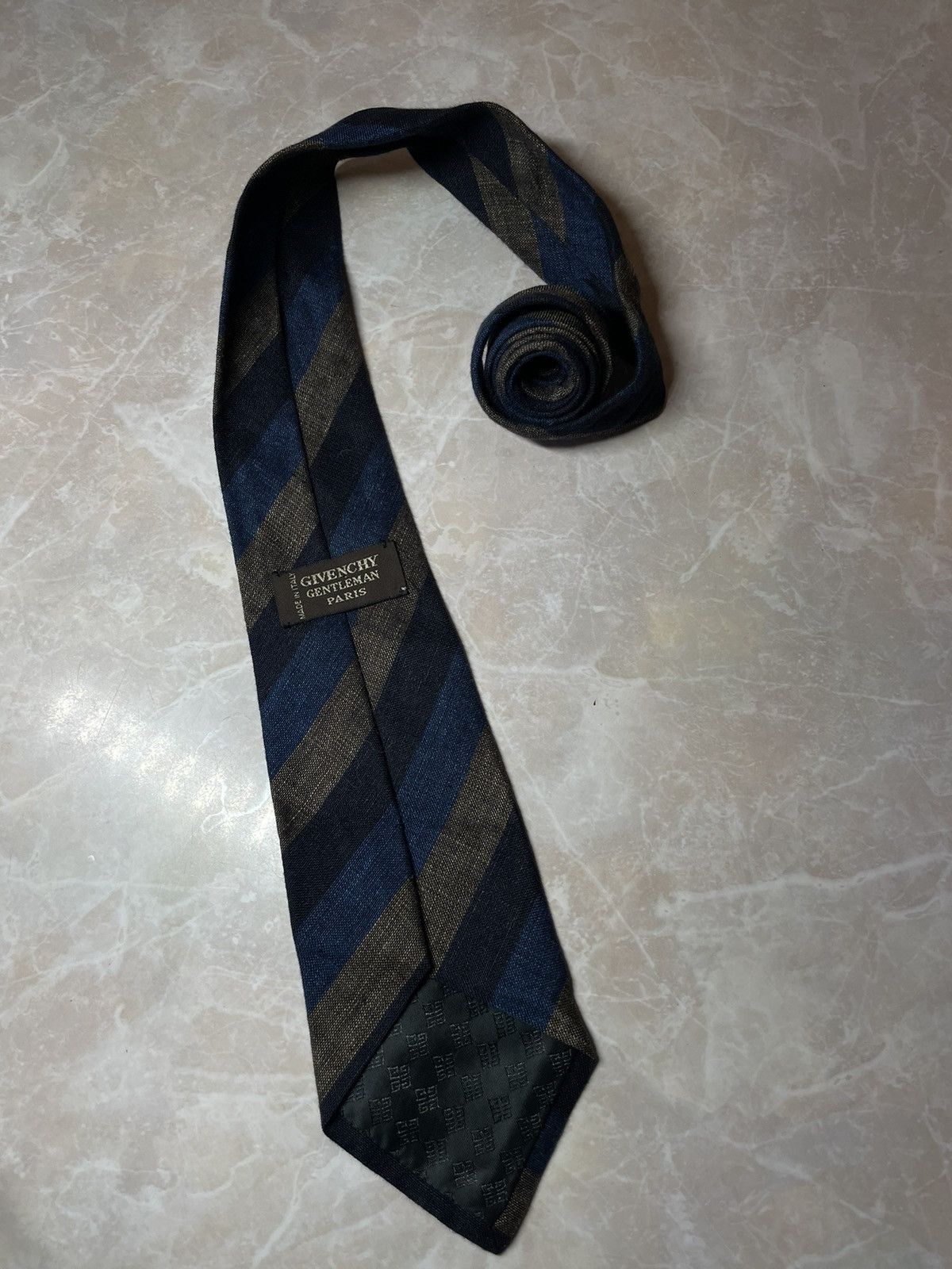 Givenchy Vintage Givenchy Gentleman Paris Striped Wool Cashmere Tie Size ONE SIZE - 2 Thumbnail