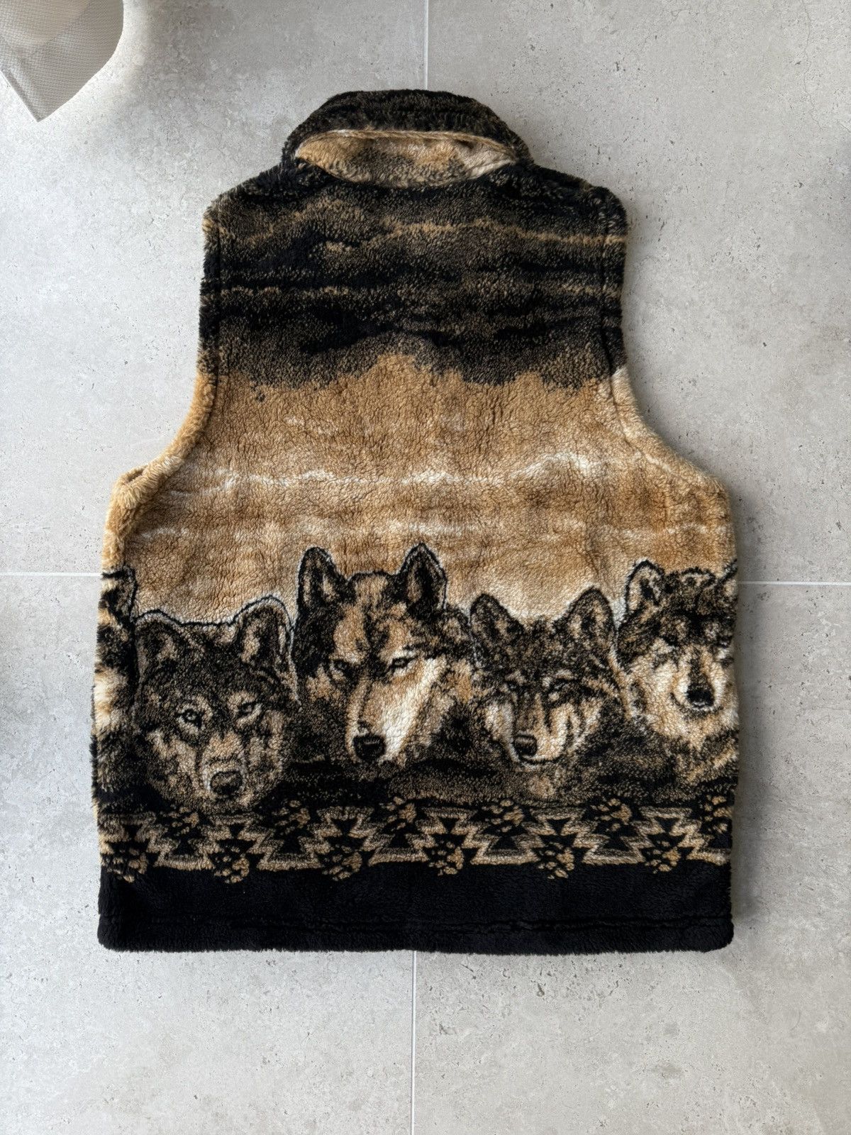 Vintage Rare‼️ Vintage Mazmania Full Print Wolves Fleece Hunter Vest Size US XL / EU 56 / 4 - 2 Thumbnail