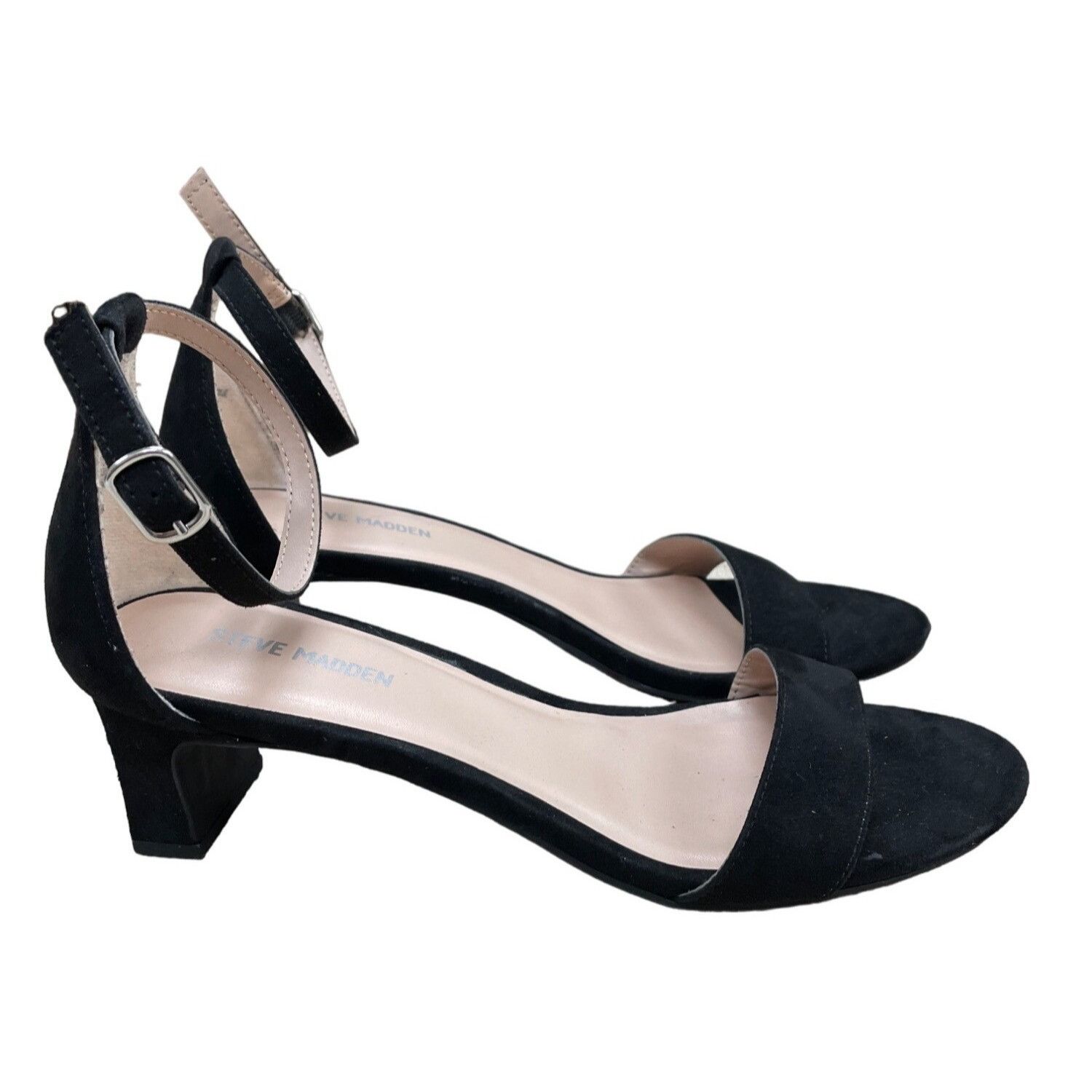 Steve Madden Steve Madden Womens Black Suede Sandals Size 6 SKU 1641 Size US 6 / IT 36 - 1 Thumbnail