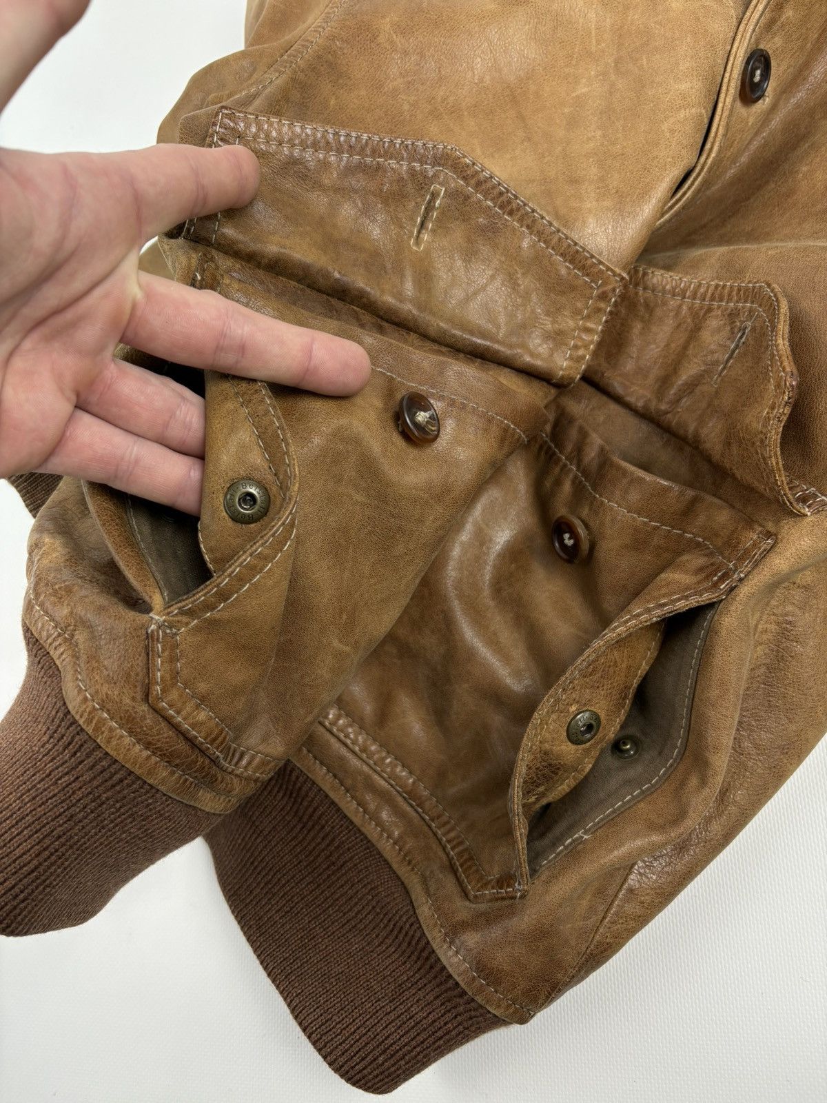 Belstaff Rare "The Aviator" A1 Leather Gold Label Biker Prince Archive Special Edition Bomber Racer Jacket Size US M / EU 48-50 / 2 - 23 Thumbnail