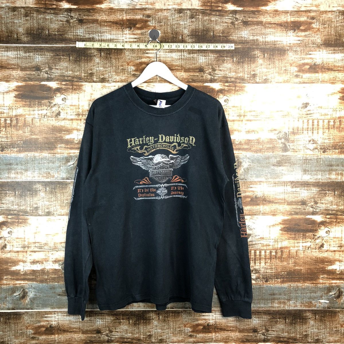 Harley Davidson Harley Davidson Kanagawa Japan Dark Blue Sweatshirt #A2482 Size US L / EU 52-54 / 3 - 2 Thumbnail